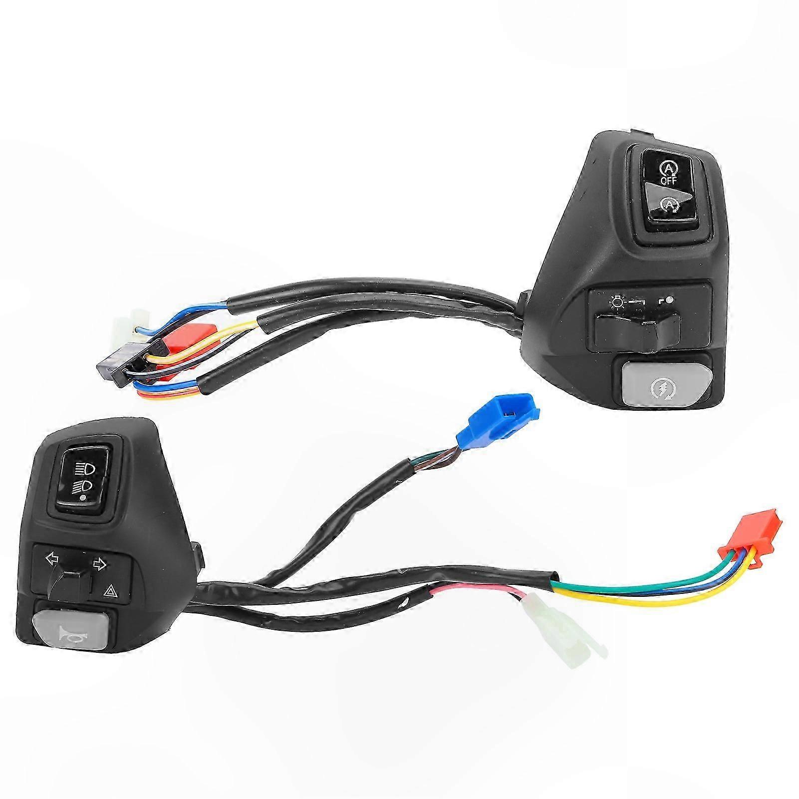 Handlebar Switch Set for Scooters - Low/High Beam and Horn Button Replacement