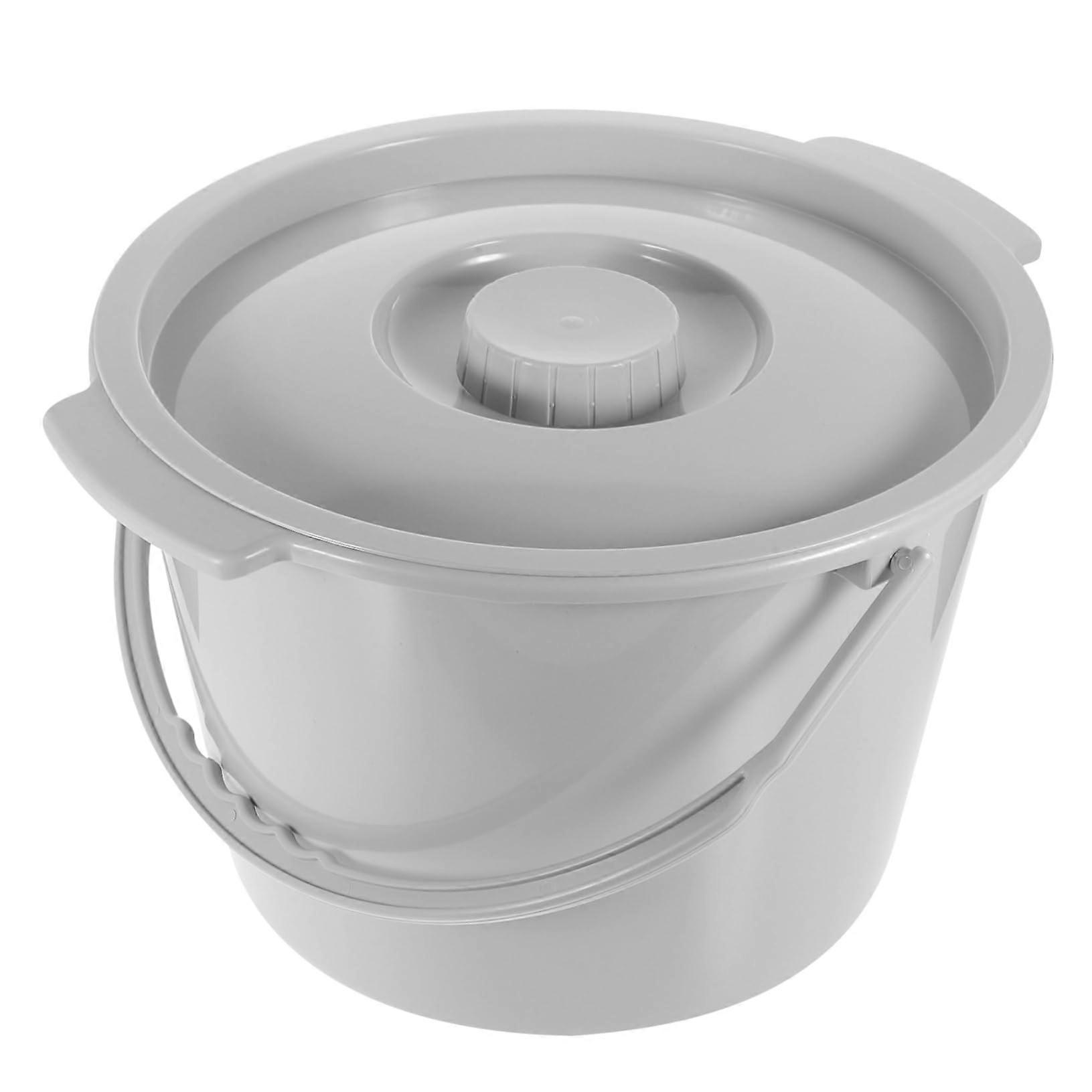 Night Pot with Lid, Portable Urine Bucket for Spit Bowl for People with Disabilities, HandHeld Toilet Bucket for Bedroom, Hygienic
