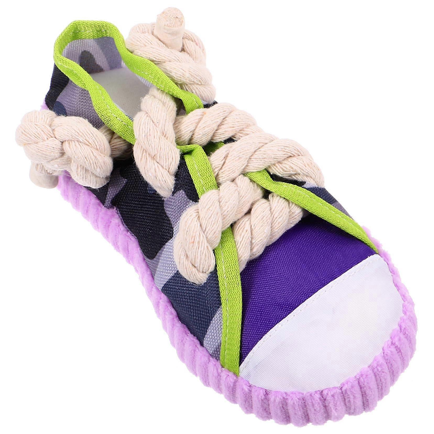 Pet Puppy Chewing Cartoon Shoe Shaped Dog Molar Plaything for Teething Puppies and Durable Chew for Interactive Play and Training