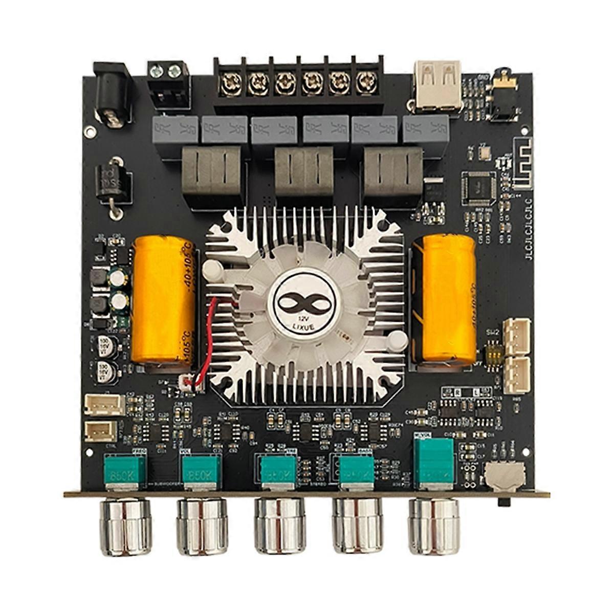 -AS1 2G 2.1 Channel TPA3255 Bluetooth Power Power Amplifier Board Module High Low Tone Subwoofer 220WX2+350W