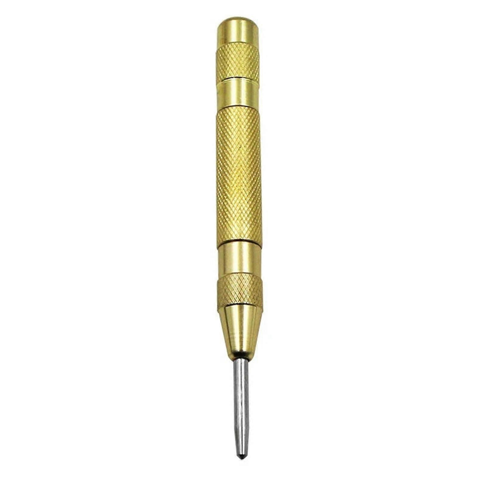 Automatic Center Punch Automatic Metal Punch Tool Wood Chisel Joinery Carpenter Tool 1Pcs(Gold)
