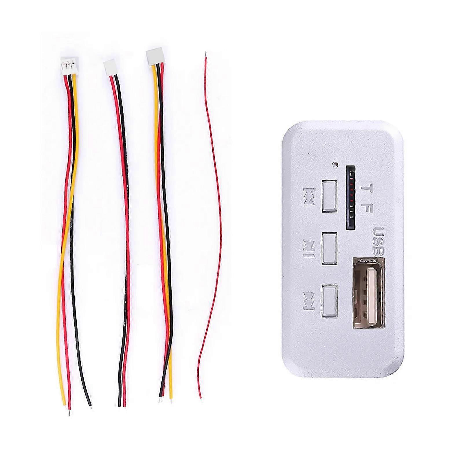 Car Radio Module MP3 Decoder Board 12V Bluetooth-compatible 5.0 Wireless USB MP3 Player 2x3W Amplifier USB Inputsilver SZRH A-D