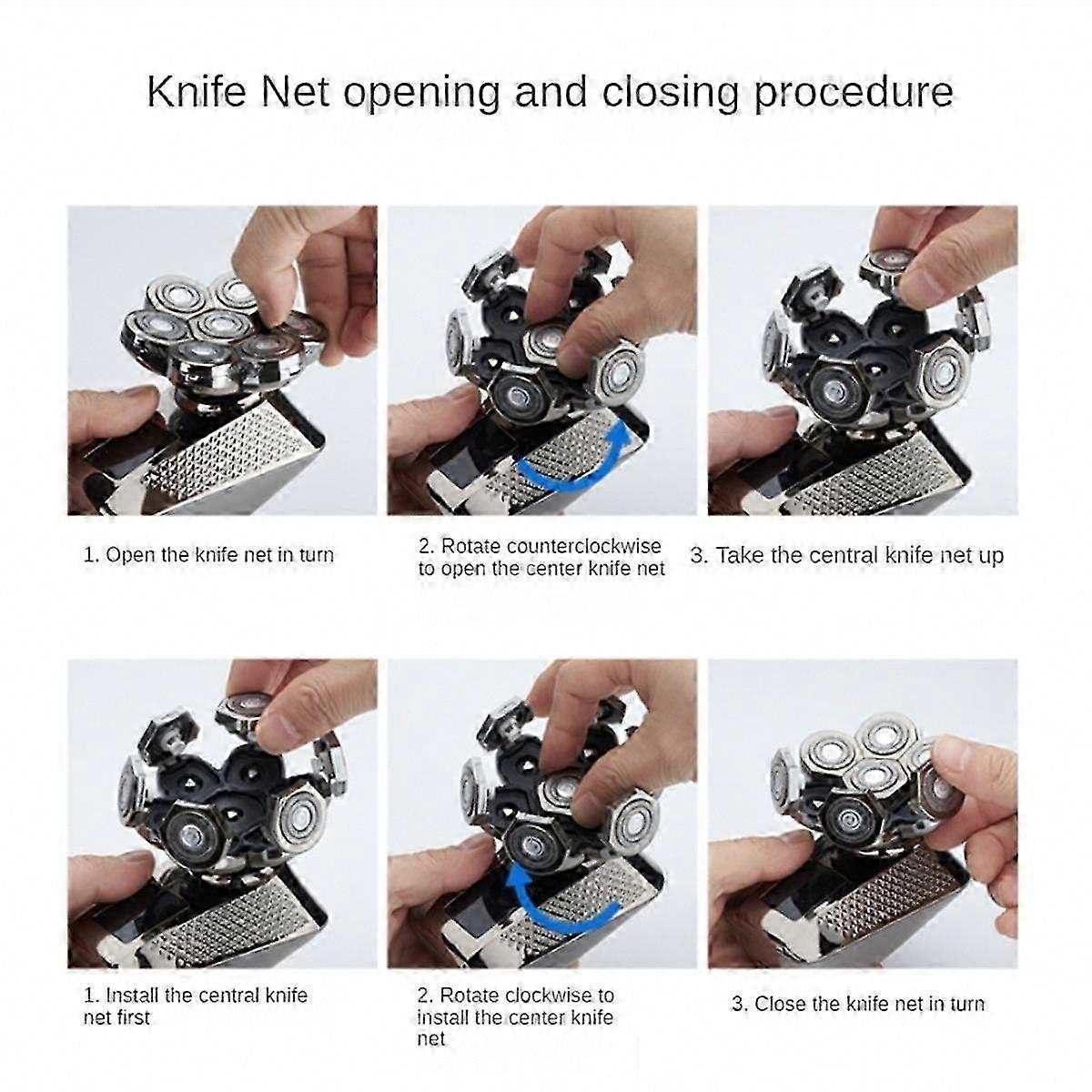 7D Rotary Head Shavers for Bald Men, Waterproof IPX7, 5-in-1 Grooming Kit, Wet/Dry Shaver with LED Display