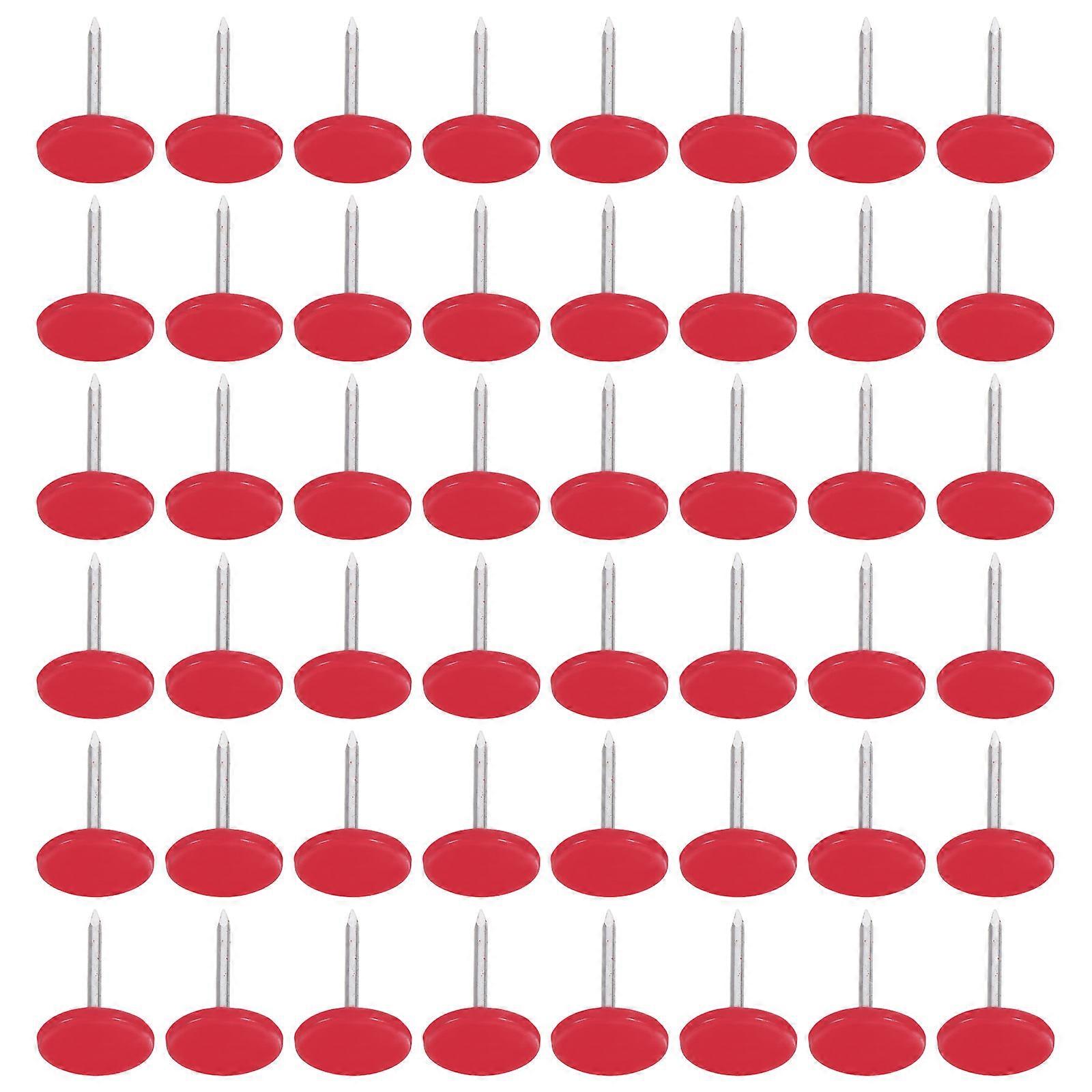 Versatile 200Pcs Flat Push Pins With Red Design Ideal For Securing Paper On Bulletin Boards At Home Office School