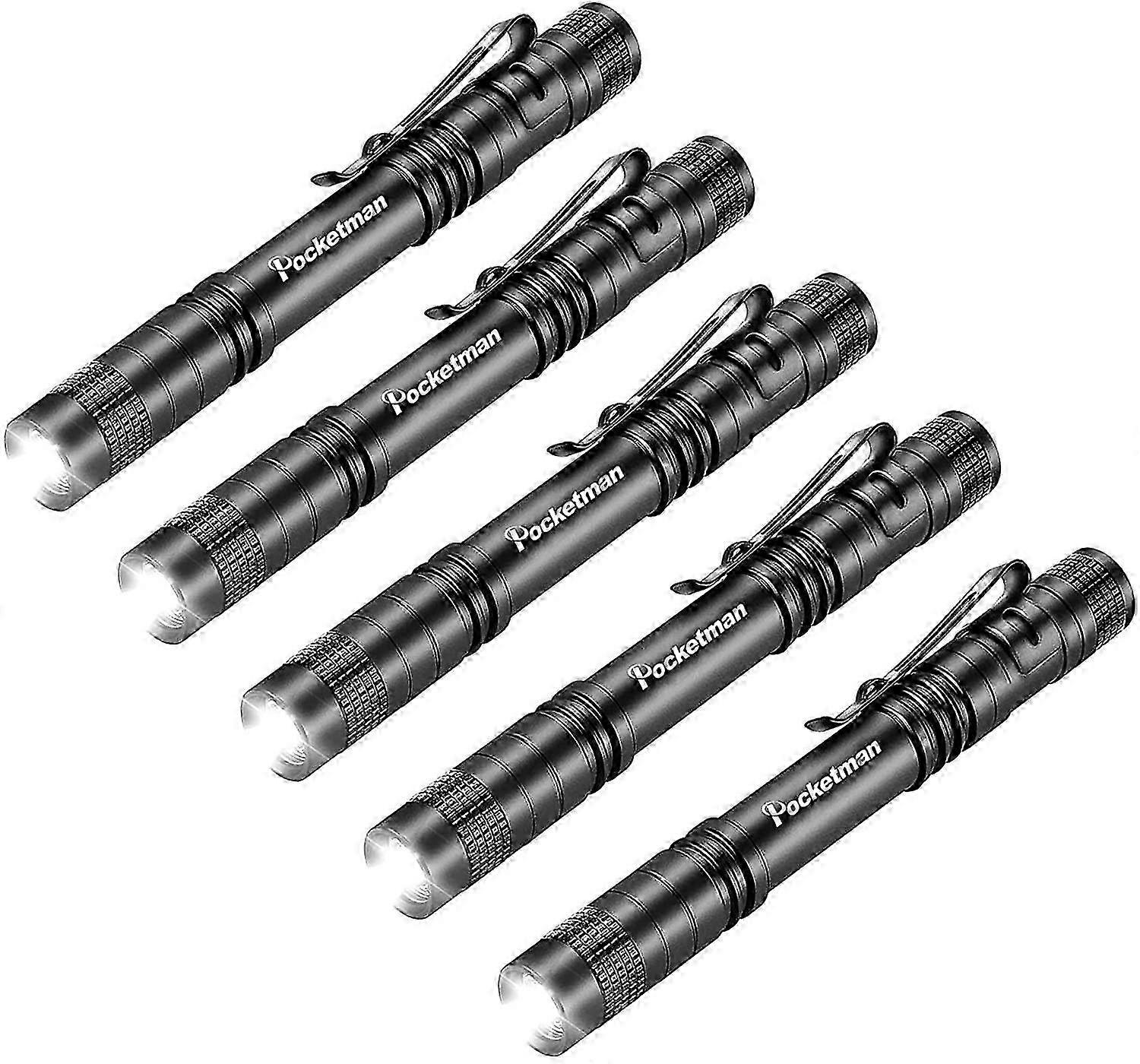 2-piece pocket LED flashlight small flashlight pocket flashlight wi...