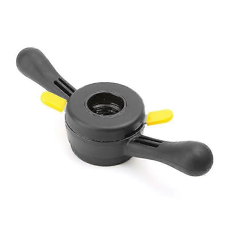 Quick-release wing nut for wheel balancer, made of black plastic, suitable for multiple models such as Corghi