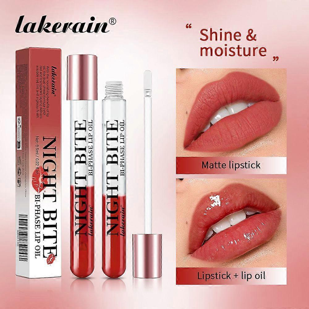 Moisturizing Nourishing Shiny Red and Transparent layer lip gloss, Natural and Fresh Bitten Lip Makeup, For Daily Use