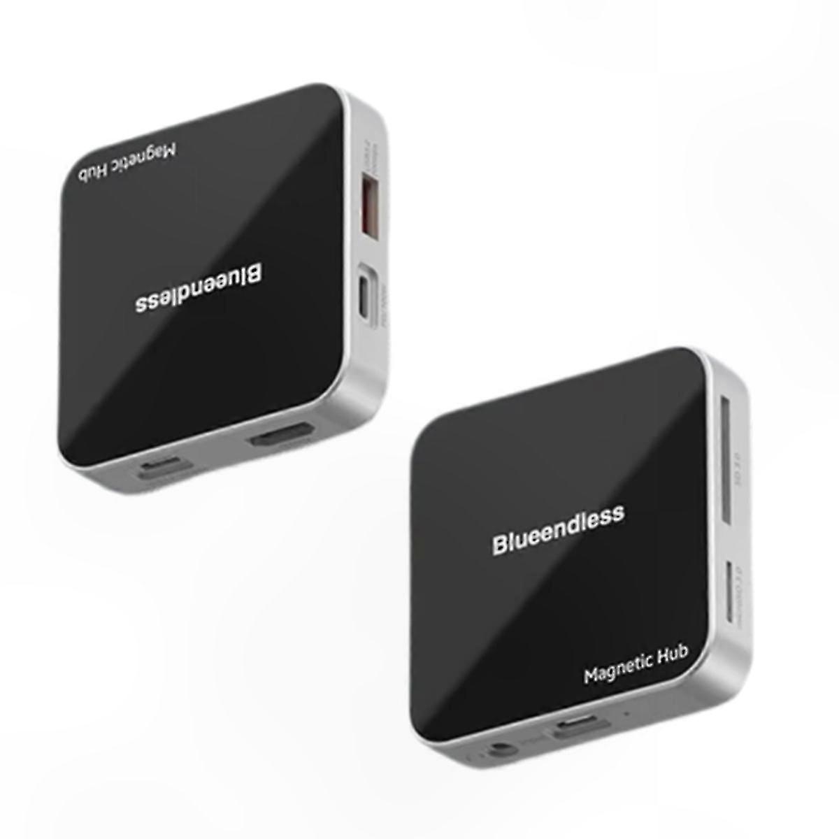 10Gbps USB C Multiport Adapter with Magnetic Design, PD 100W, SD/TF Card Reader, 7 Ports for Laptops and Tablets