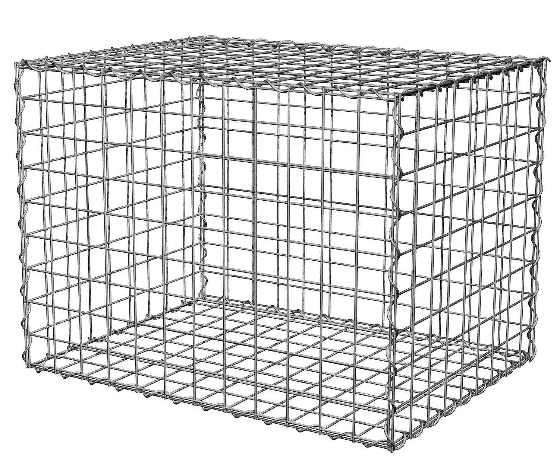 Gabion Baskets Cages Galvanised Wire Mesh 10 Gauge Multiple Sizes 75mm x 75mm Holes 975mm x 525mm x 300mm