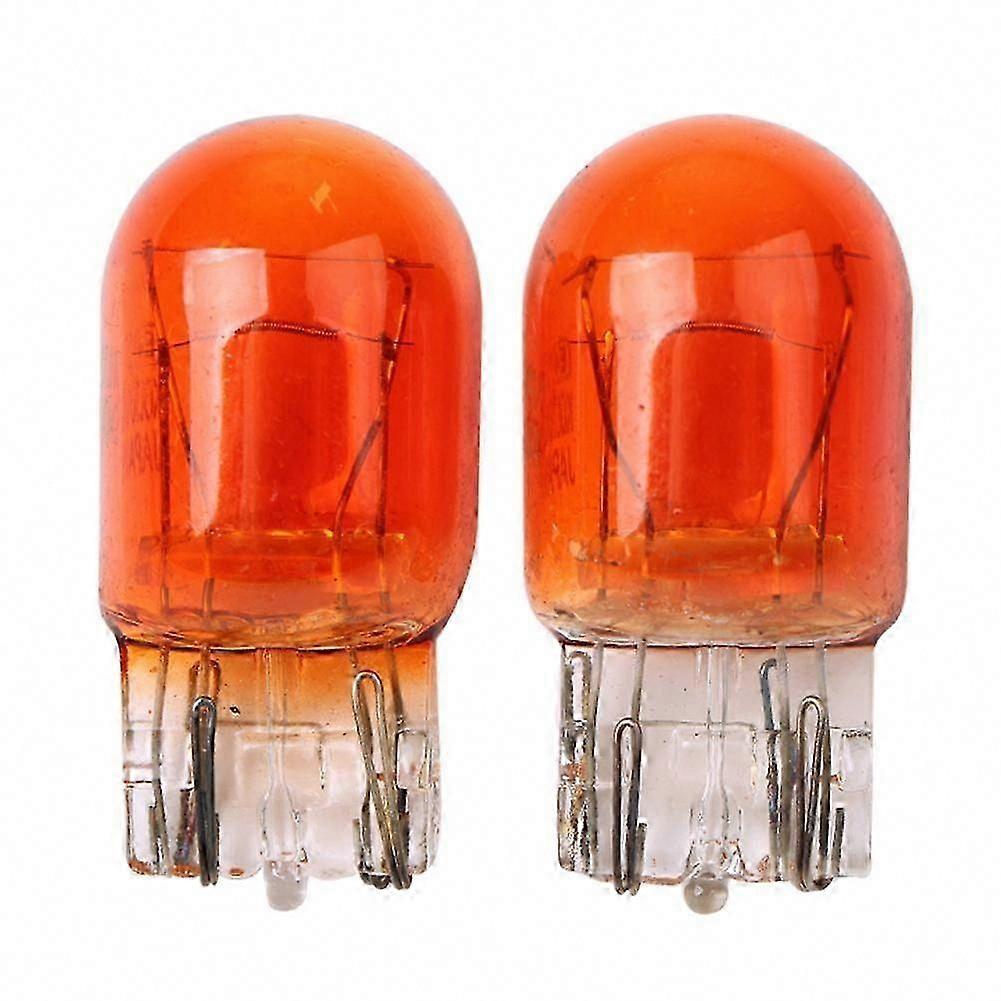 2Pcs T20 Halogen Lamp Glass Daytime Running Light Turn Signal Stop Brake Tail Lamp Bulbs 7443 W21/5W