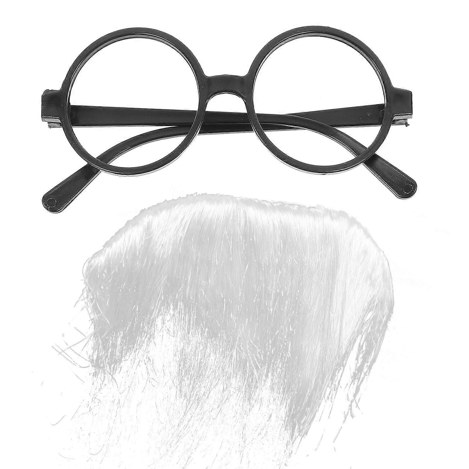 1 Set Artificial Beard Simulation Beard Prop Cosplay Beard Eyewear Glasses Frame