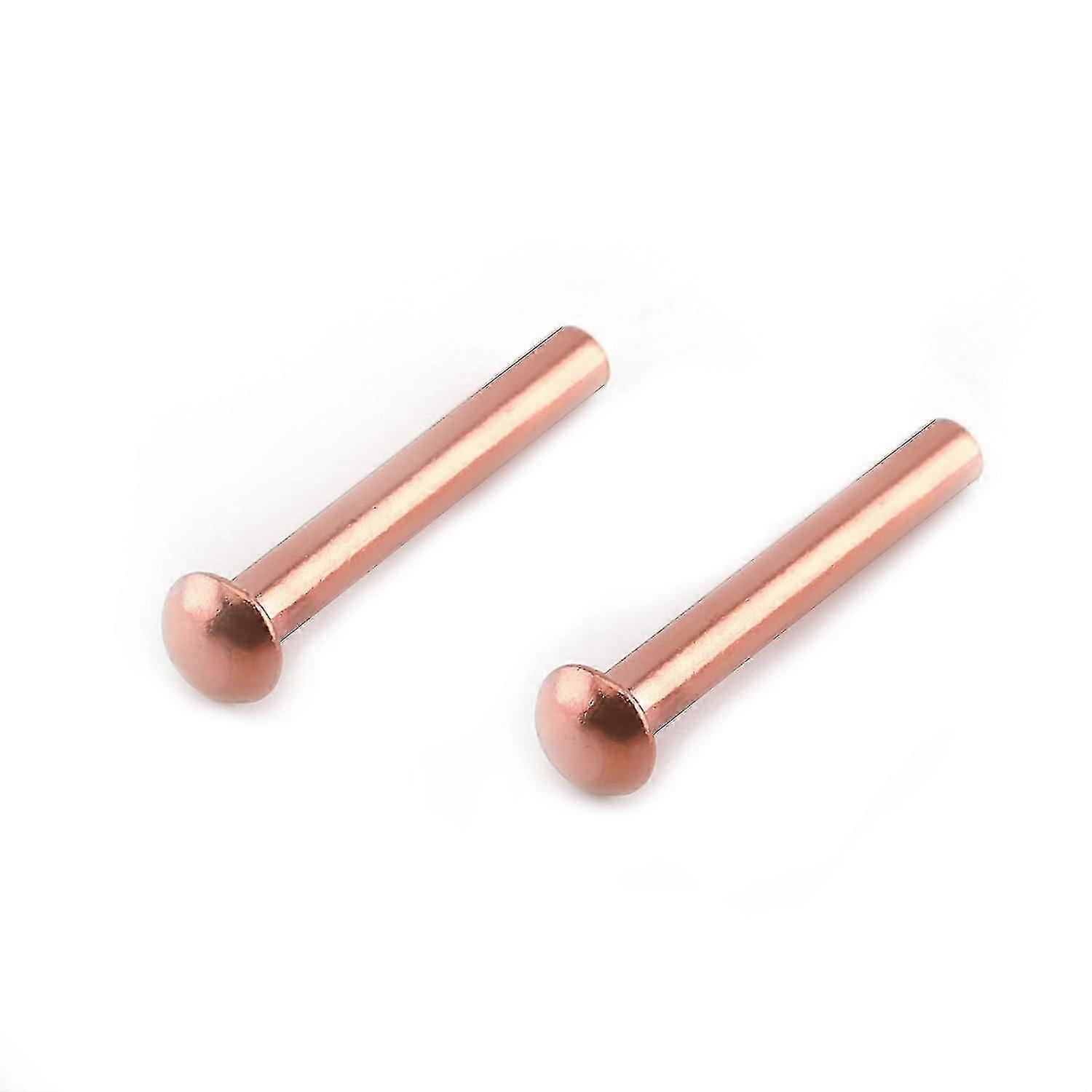 50pcs T Shape Round Head Copper Solid M4 Round Head Fasteners Suitable For Electrical Applications