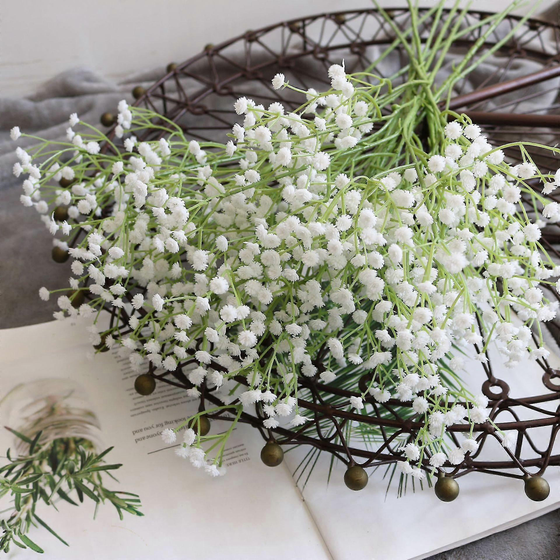 Artificiale Flori false Buchet Gypsophila floare vrac în alb
