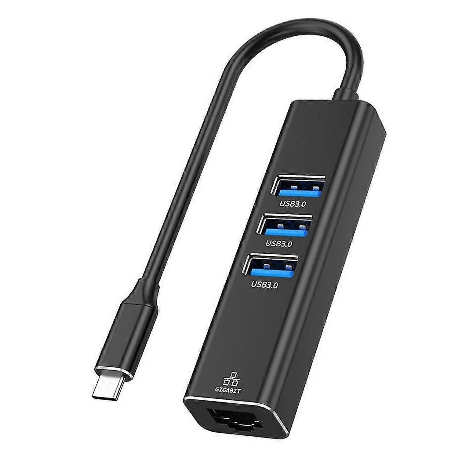 NEW Driver-Free Type-C to 3.0HUB Gigabit Network Hub