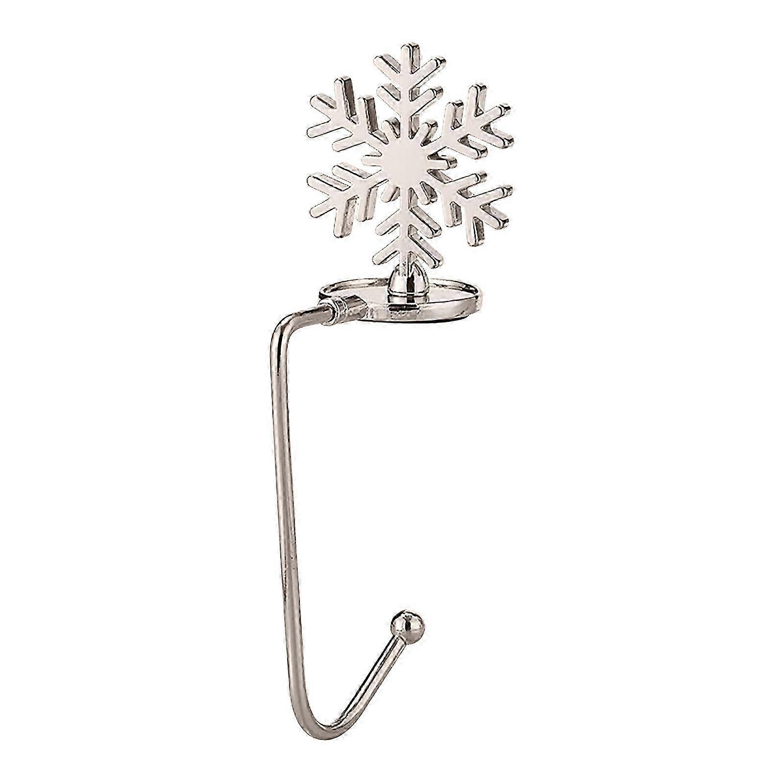 Advent Calendar 2023 Silver Metal Christmas Stocking Hooks Fireplace Hanger with Non-Slip Design for Secure Hanging