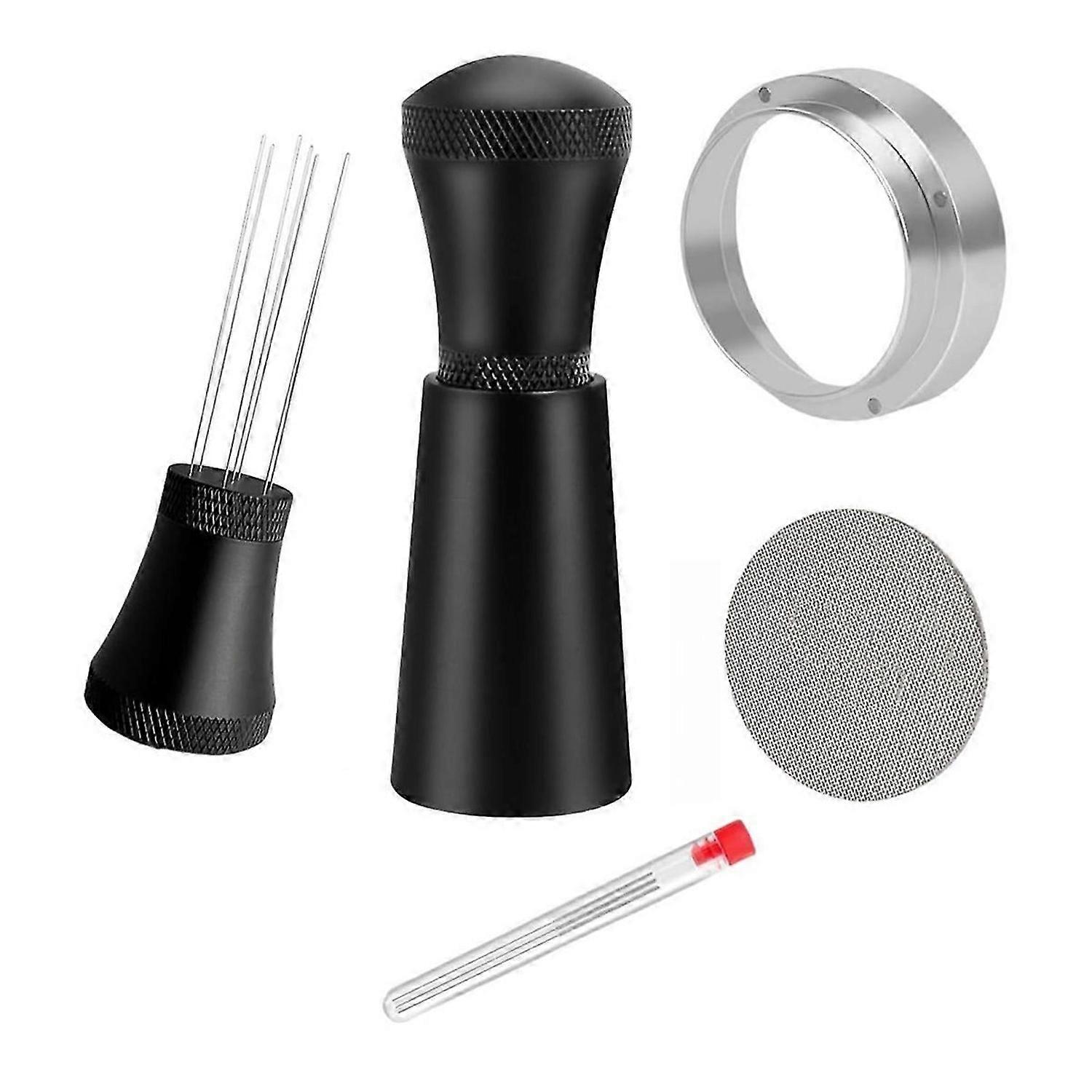 51MM Espresso Accessories,WDT Tool Espresso Coffee Stirrer,Dosing Funnel and Puck Screen Set,Espresso Distribution Tool