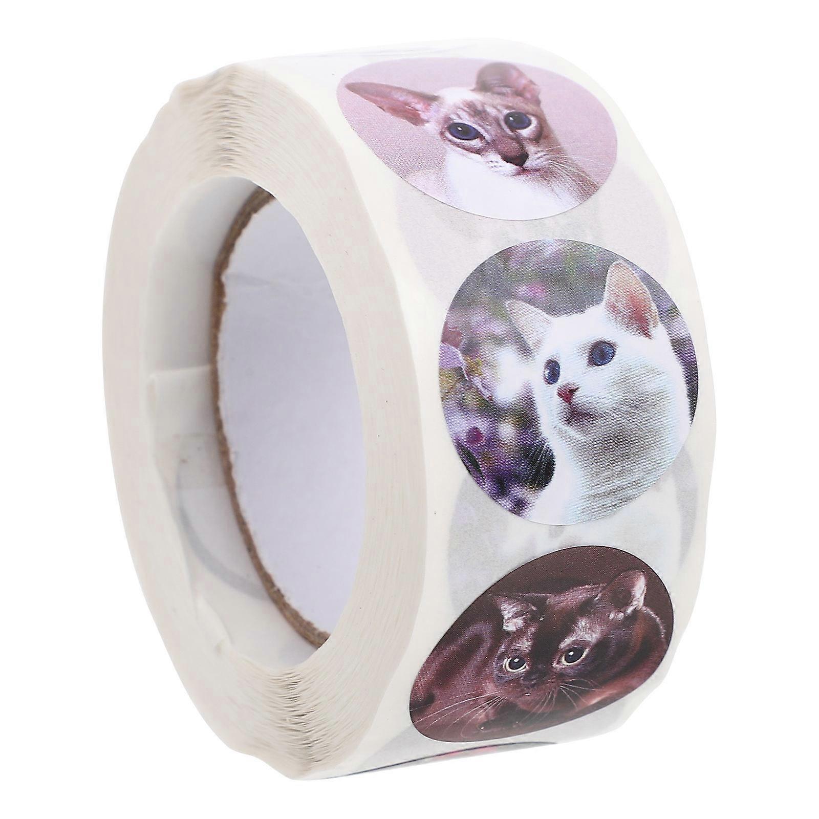 Animal Sticker Adhesive Paper Stickers for Decor 1 Roll School Reward Stickers