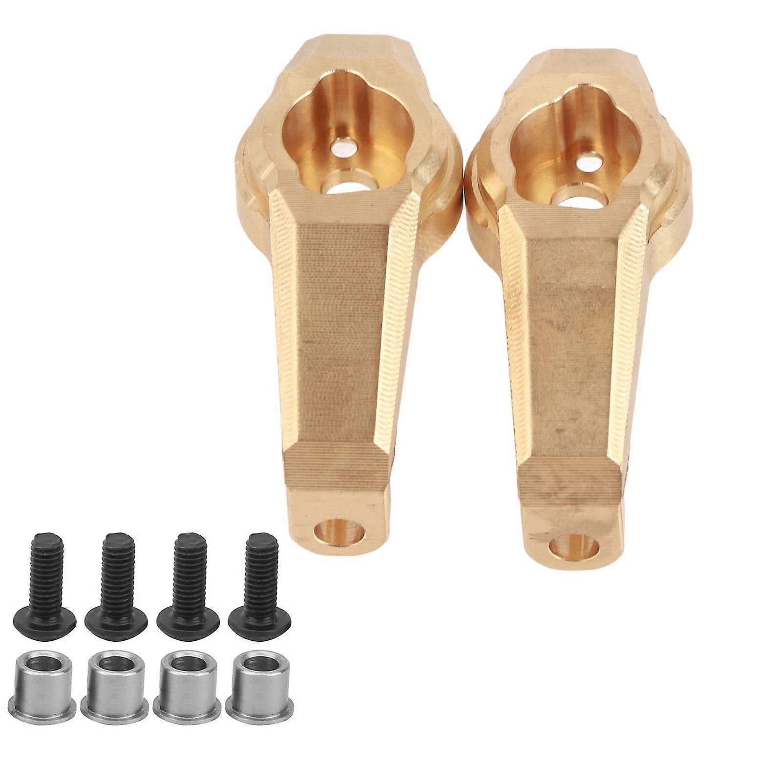1 Pair Front Hub Carrier Heavy Duty Brass RC Accessory for Traxxas 1/10 RC Counterweights