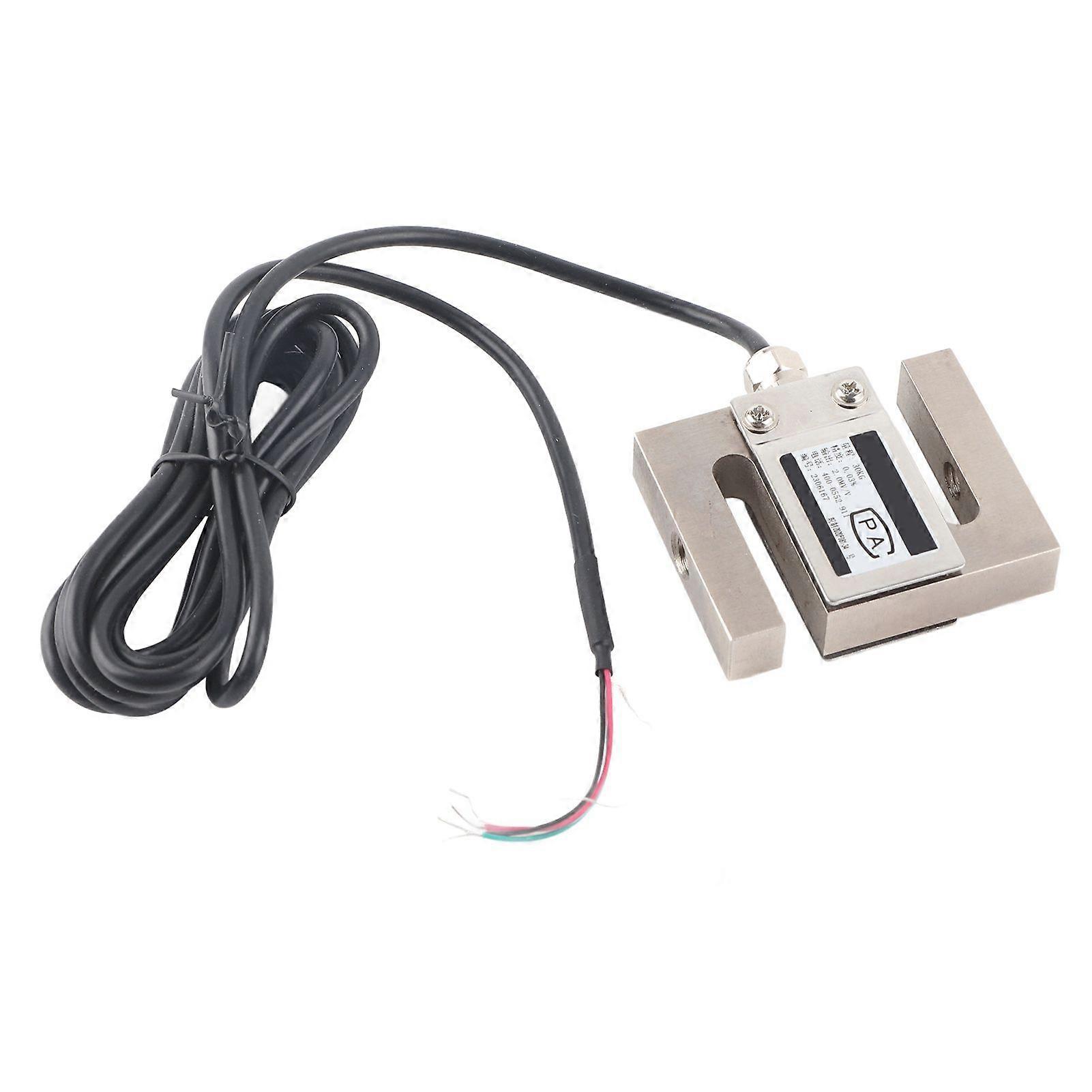 S Type Load Cell Weight Sensor M8x1.25 Stainless Steel Pull Pressure Compression and Tension Force Sensor 30KG