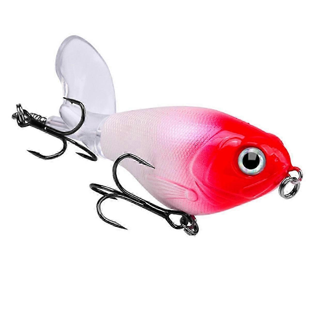 Fishing Lure Topwater Whopper Popper Floating Wobbler Artificial Hard Bait with Propeller Fishing Pike 16g C