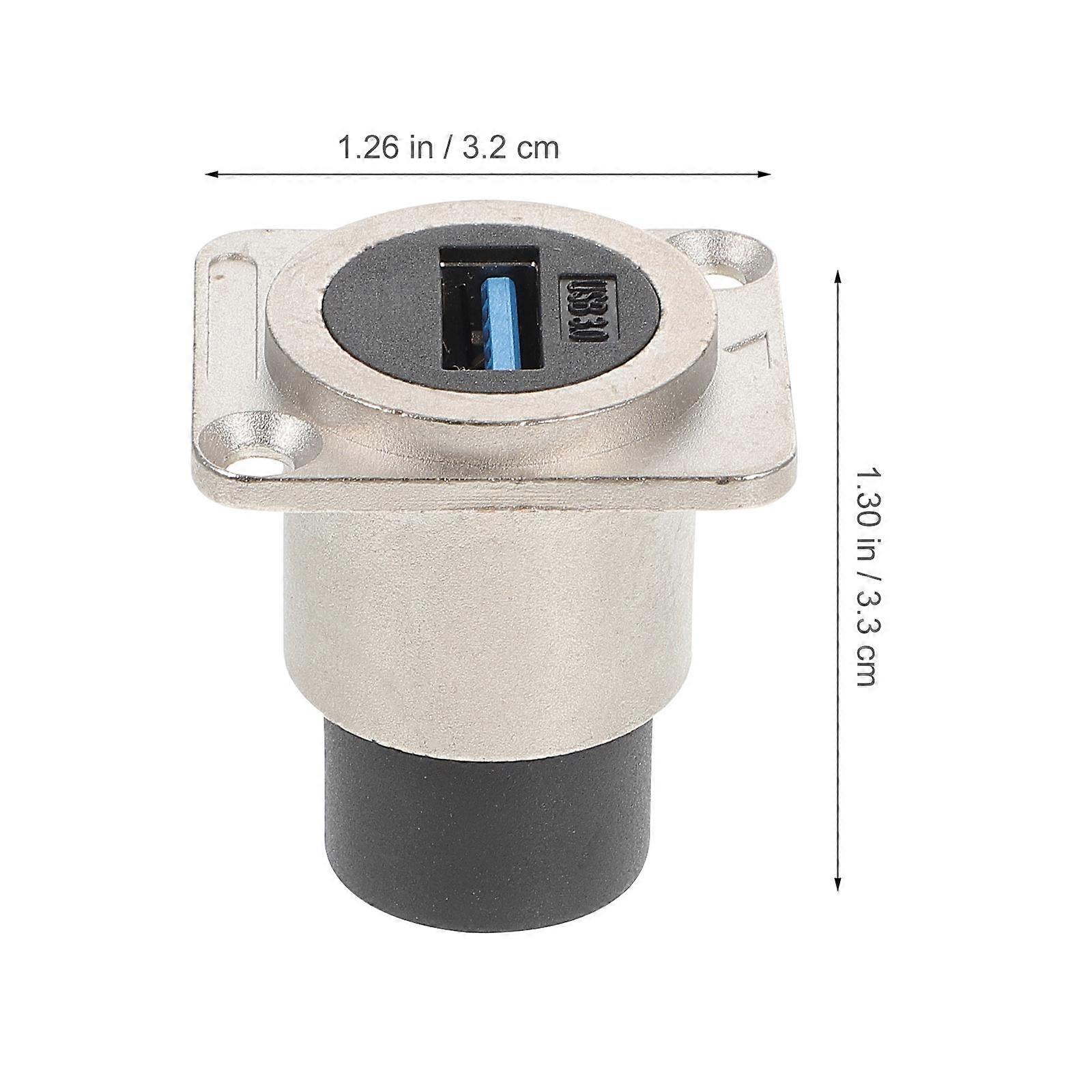 USB 3.0 Panel Mount Coupler USB Connector for Industrial Use 6Pcs