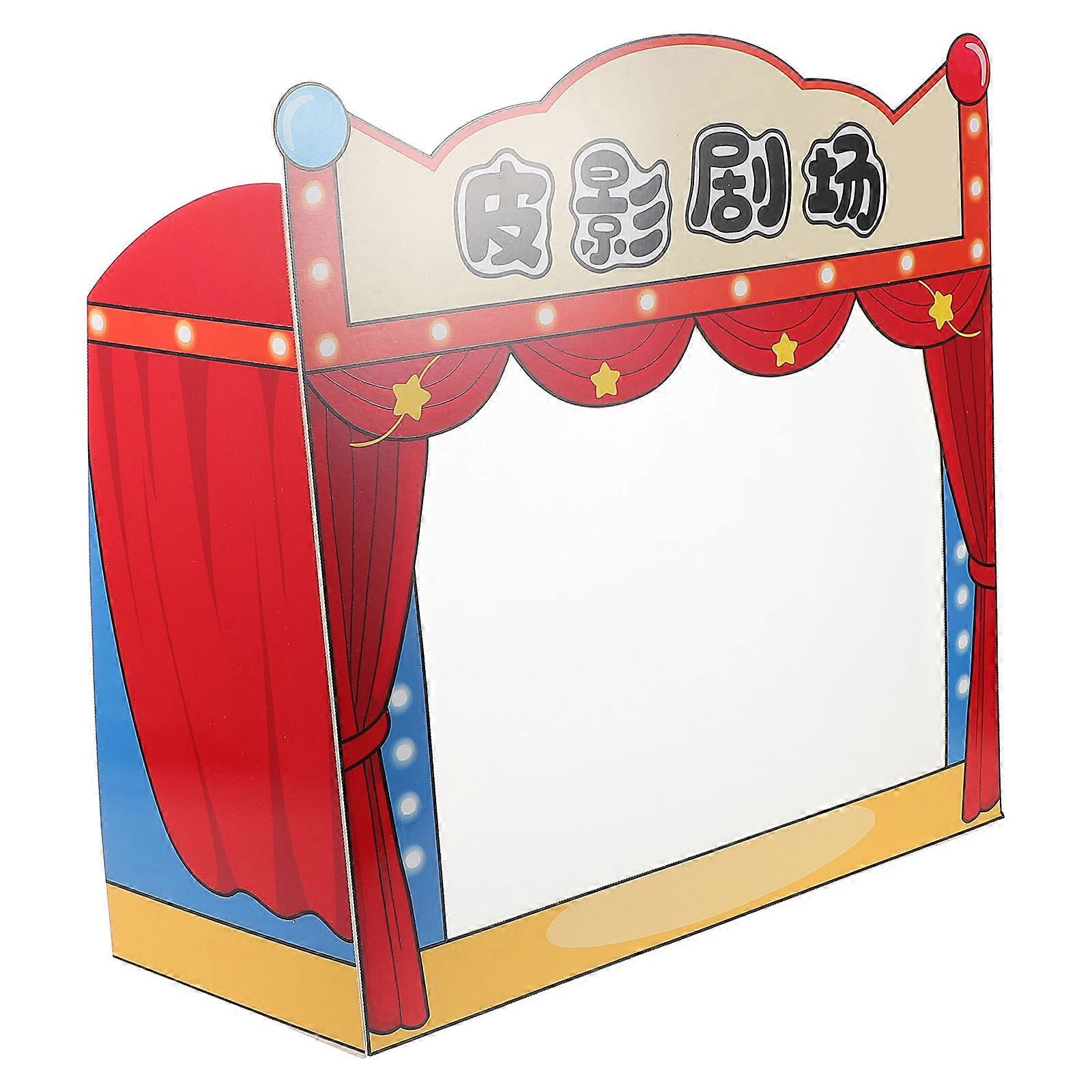 Storytelling Puppet Show with Kindergarten Shadow Puppets Theater Stage Props