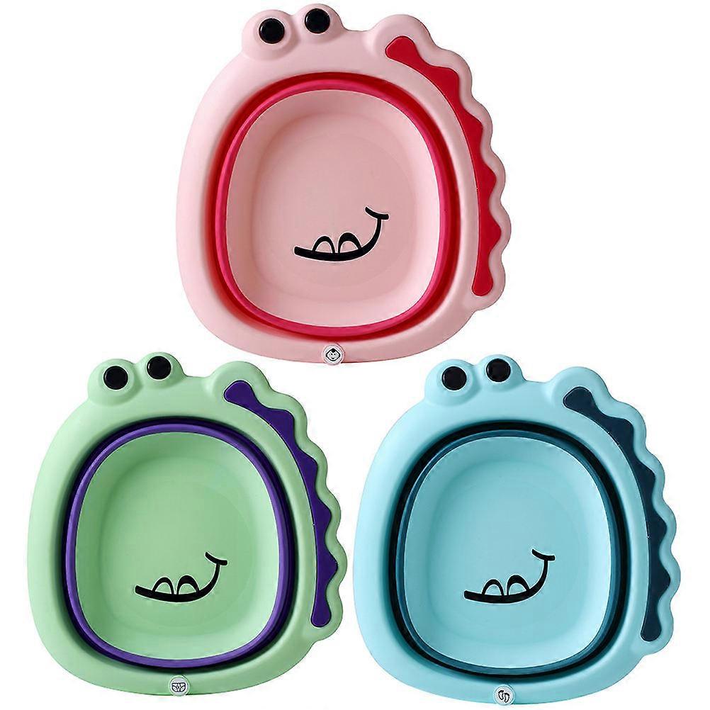 Baby Washbasin Folding Tub for Baby Use 3Pcs Cartoon Basins