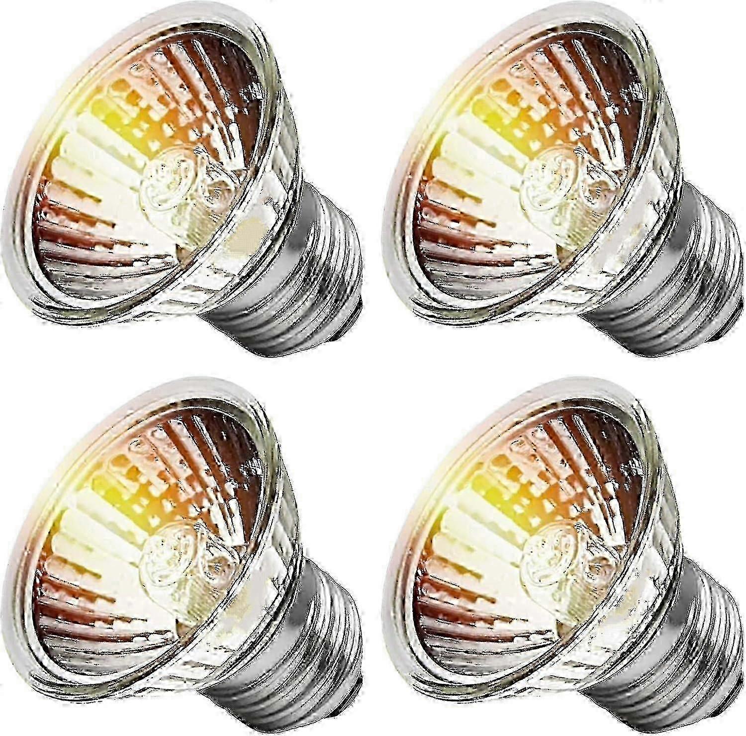 4-Pack UVA UVB Heat Lamps for Turtle Terrariums, Ideal for Reptile Habitat Lighting and Basking