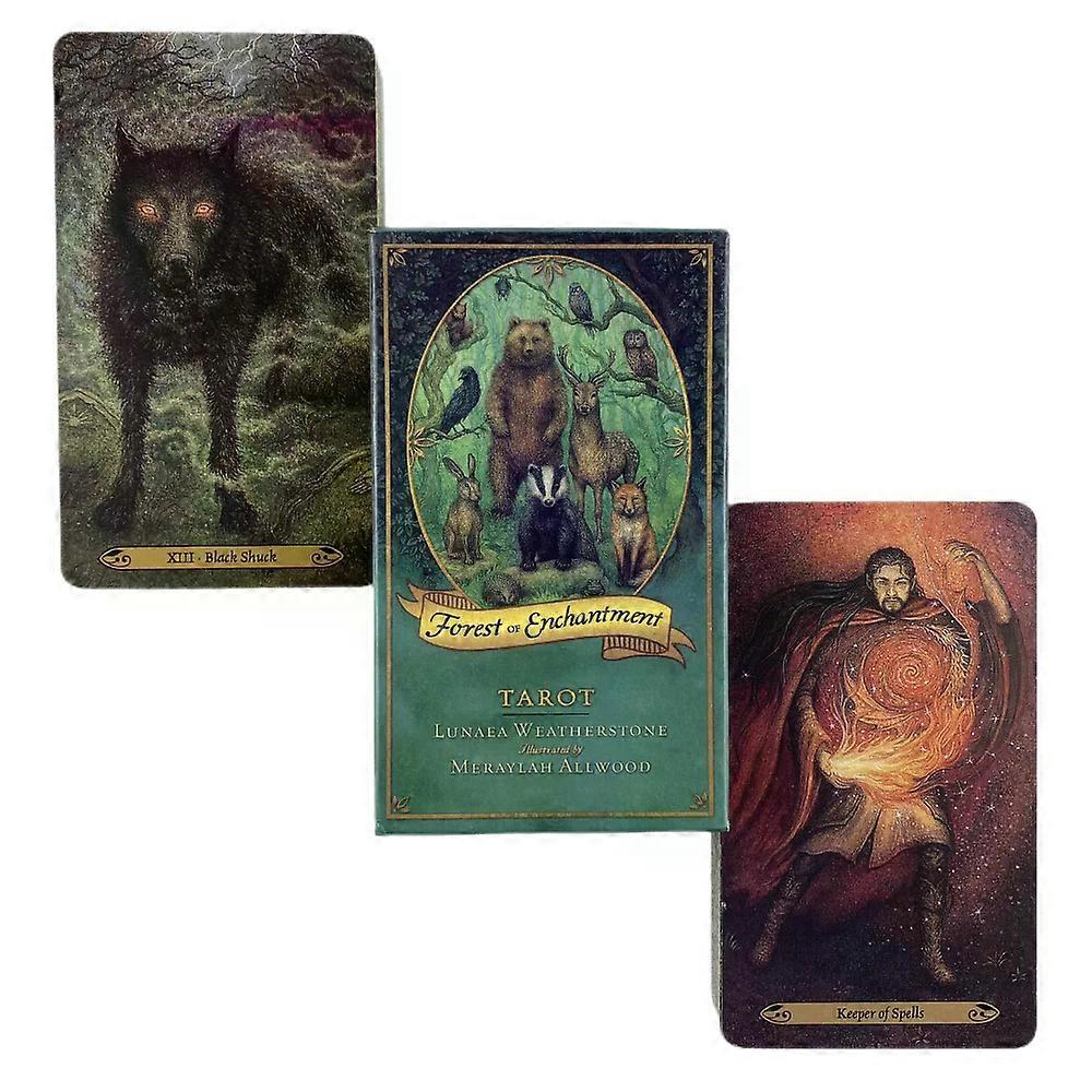 Forest Of Enchantment Tarot Cards Animals Divination Deck English Versions Edition Oracle Board Playing INK Table Game For Party