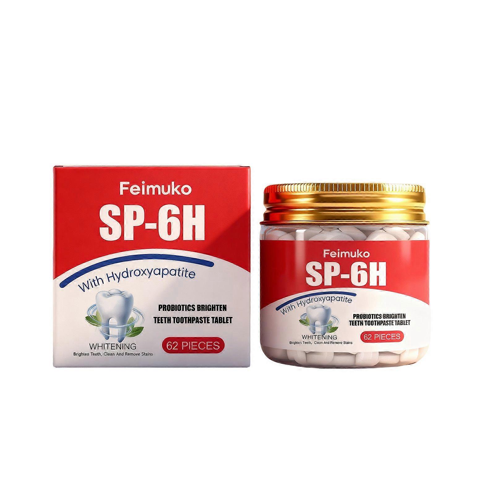 unbrand SP-6 Probiotics & Hydroxyapatite Toothpaste Tablets - Remineralizing Enamel Repair Fluoride-