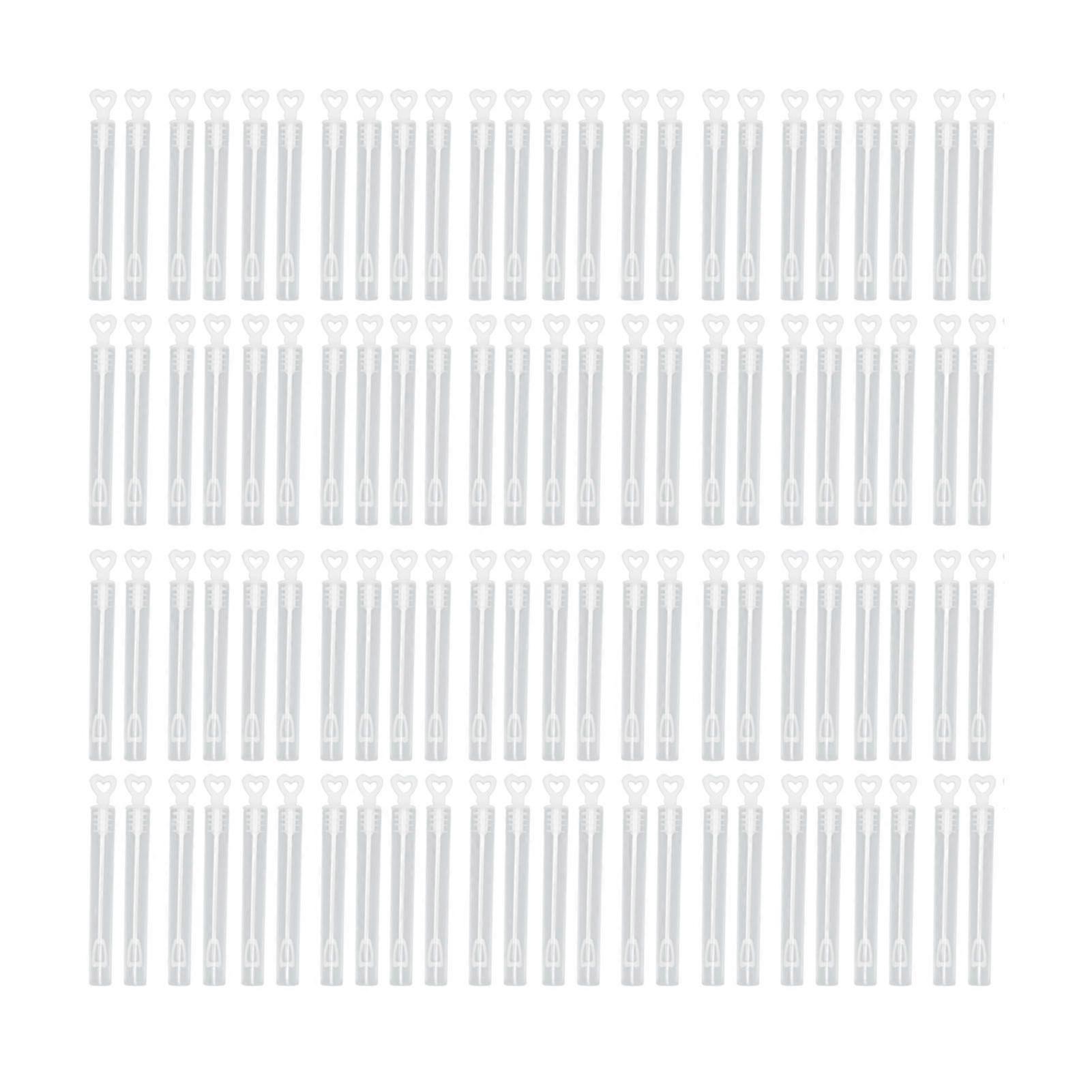 96Pcs Bubble Wands White Transparent Durable ABS Portable Widely Used Bubble Sticks for Party Wedding Holiday