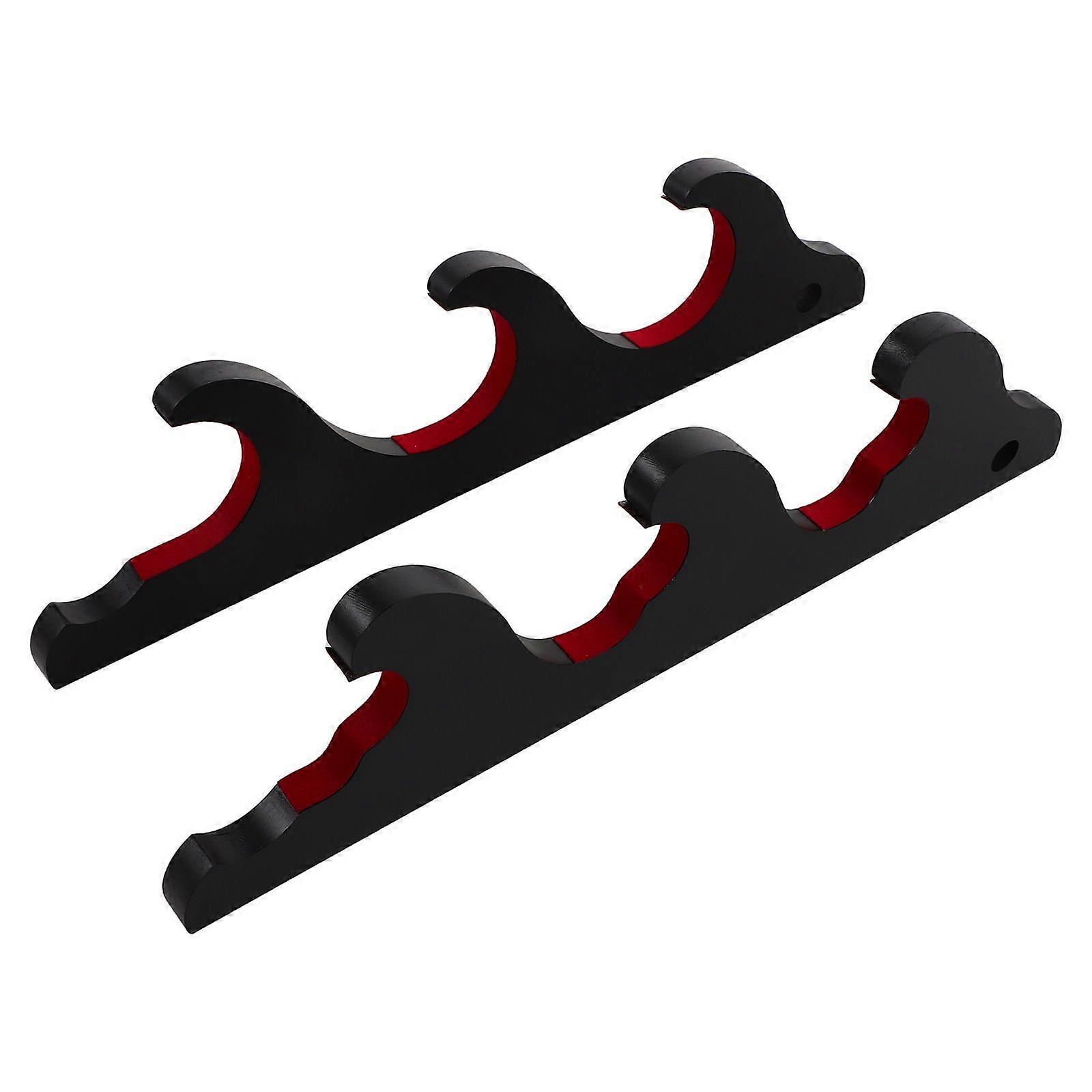 1 Pair Baseball Bat Holder: 3 Layers Wall Mount Baseball Bat Horizontal Rack With Nails - Wall-Mounted Display Rack For Storage & Organization