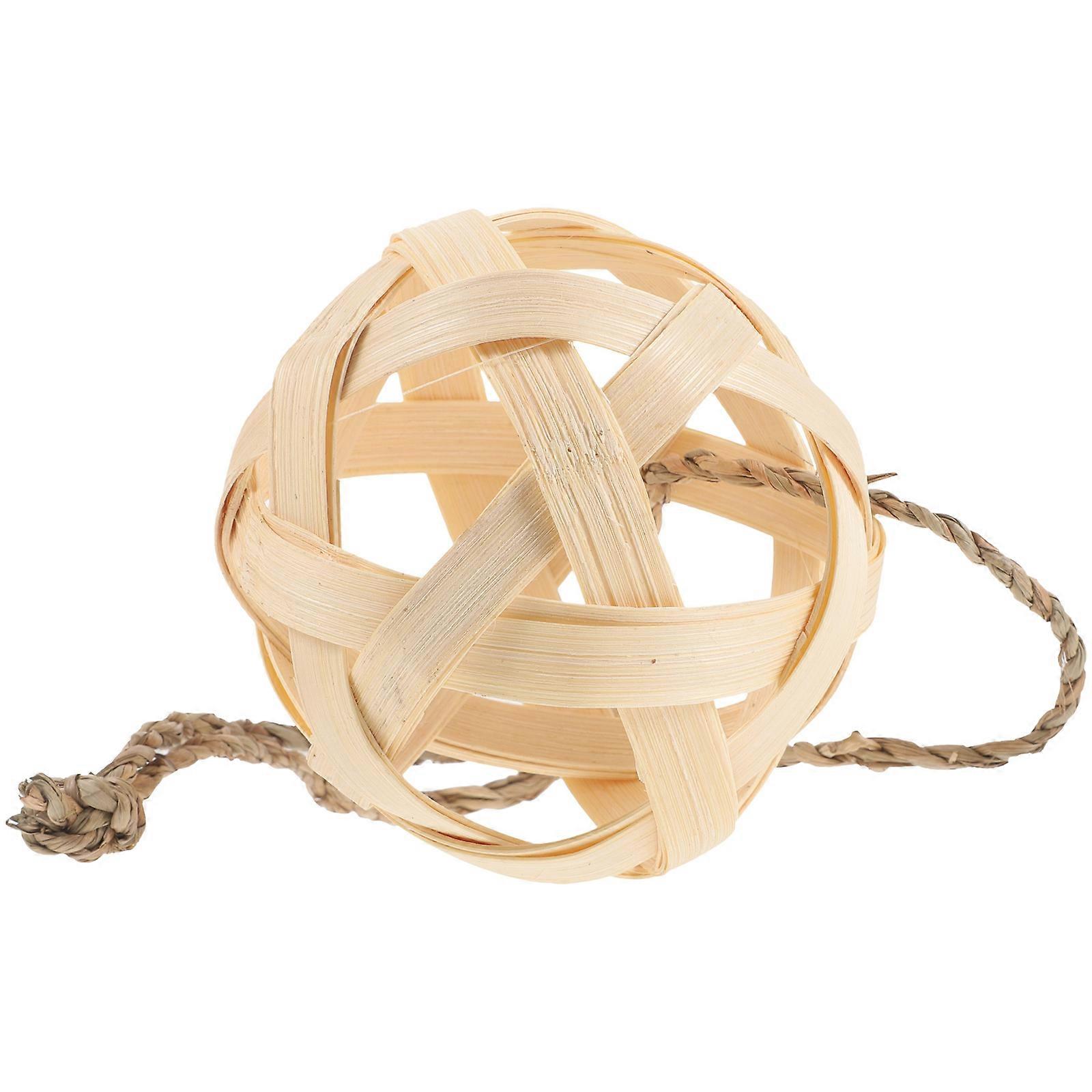 Bamboo Rabbit Feeder Ball for 3Pcs Small Pet Feeders