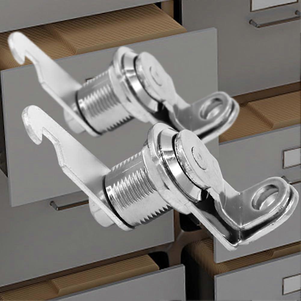 Zinc Alloy Padlockable Cam Lock for File Cabinets, Lockers, Mailboxes, Toolboxes, 16mm to 30mm Sizes, Silver Finish