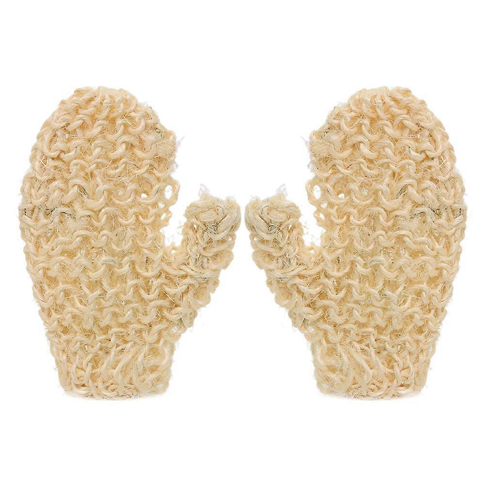 Natural Bath Sponge Exfoliating Glove Sponge Bath Gloves 2Pairs