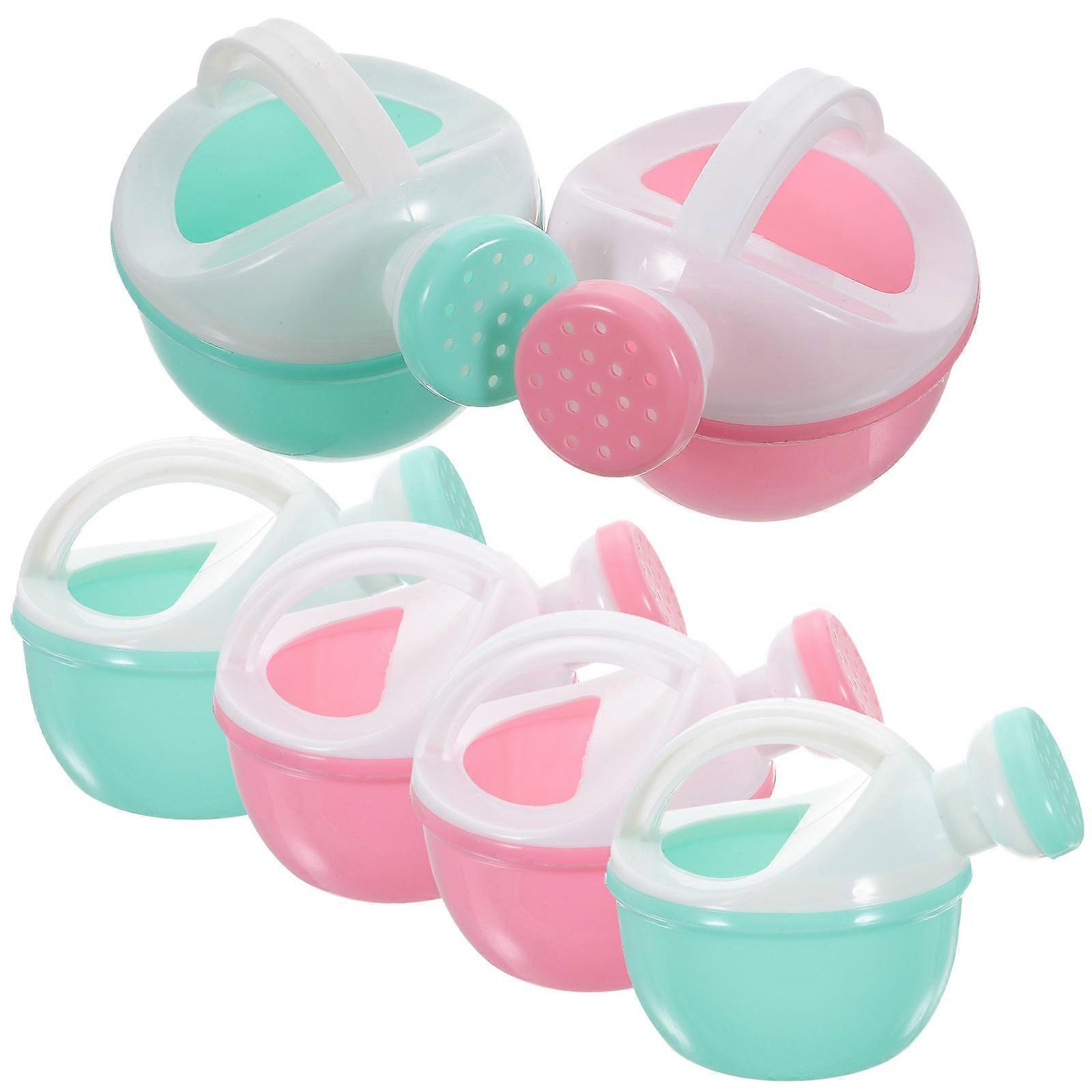 18 Pcs Kids Watering Can Beach Toy Assorted Color For Bathing Time 11x8x7.5cm Simple Design