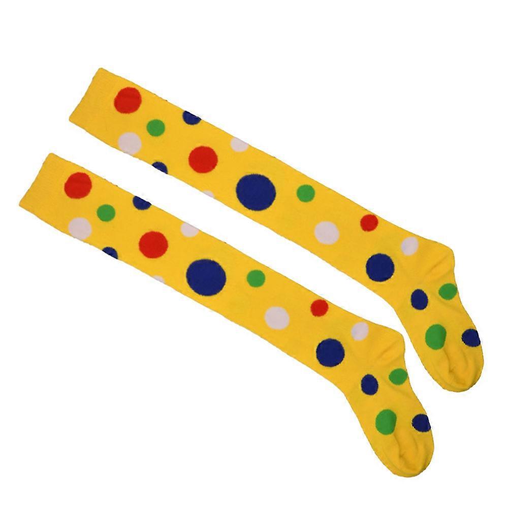 Cosplay Socks Over The Knee Long Socks For Halloween Custom Party Dance Performance In Yellow 1Pair