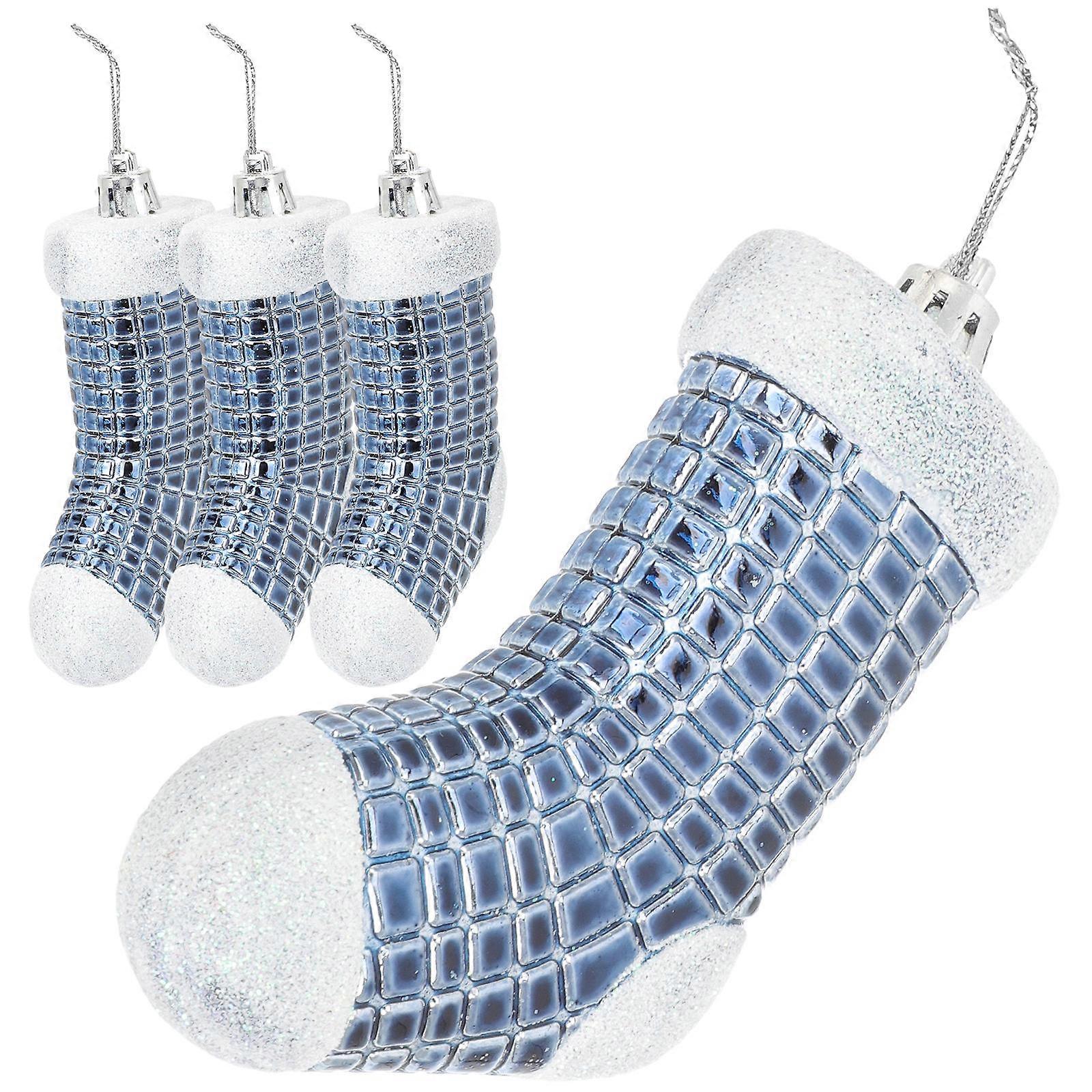 Christmas Tree Stocking Pendant Decoration for Home Use 12Pcs Navy