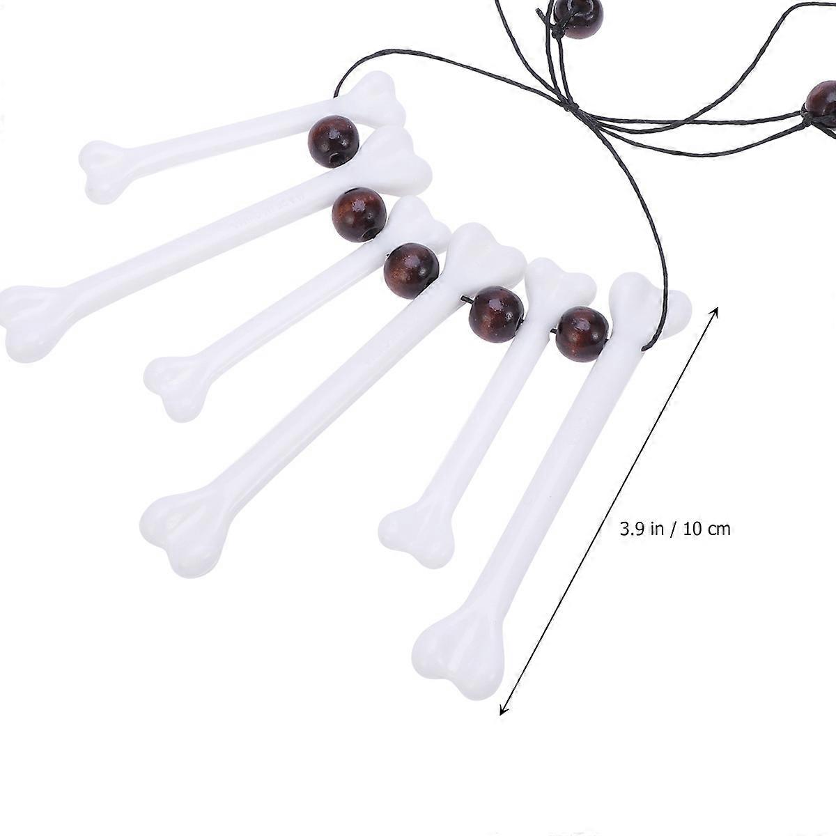 Halloween Choker for Decoration 10Pcs Plastic Unique Bone Necklace