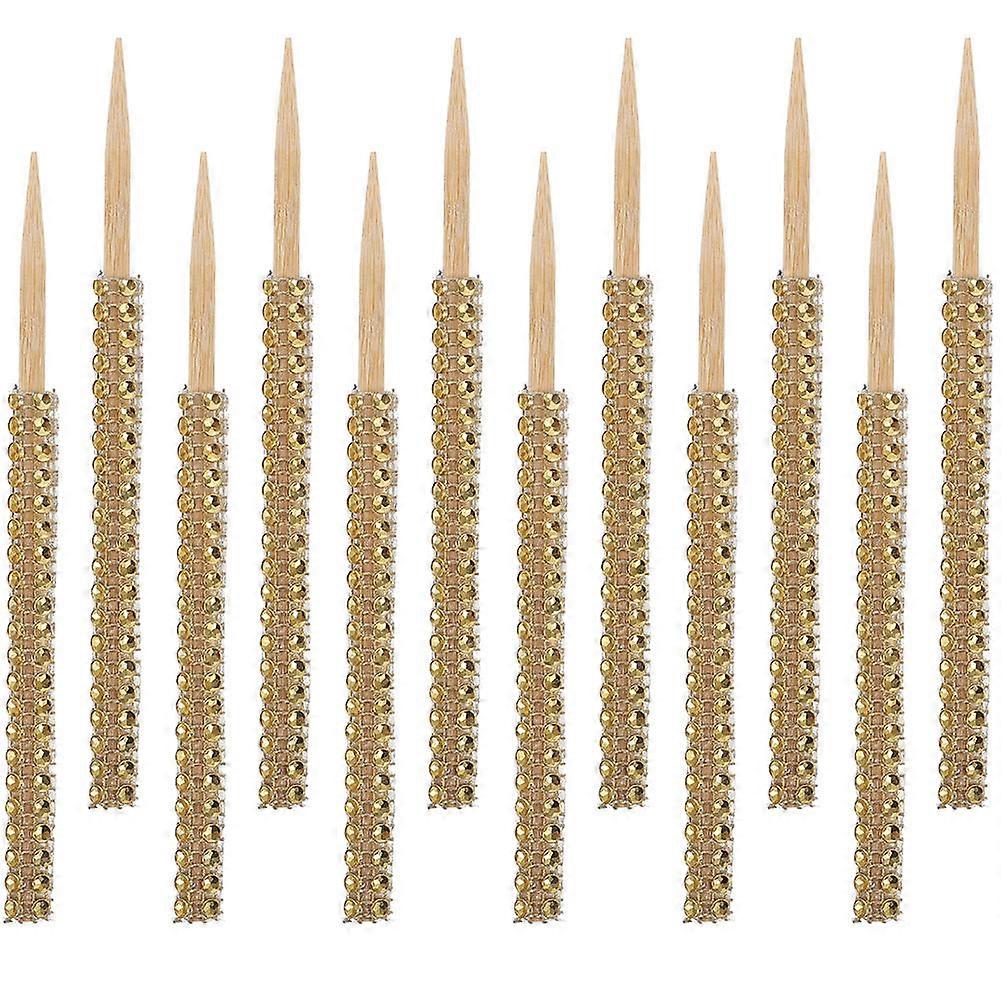 Golden Candy Stick for Delicate Cake Sticks Multi-Function 64Pcs