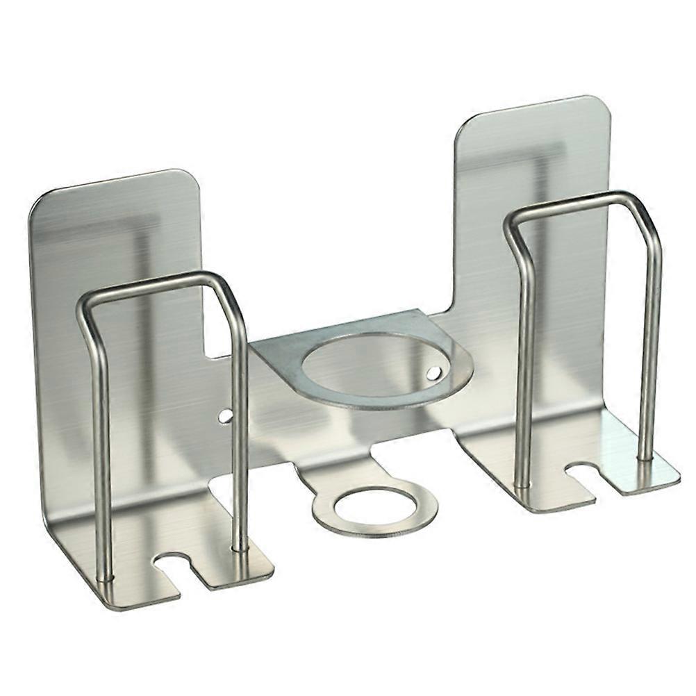 U-Shaped Toothbrush Shelf for Bathroom Use 3Pcs Silver Creative Storage Rack