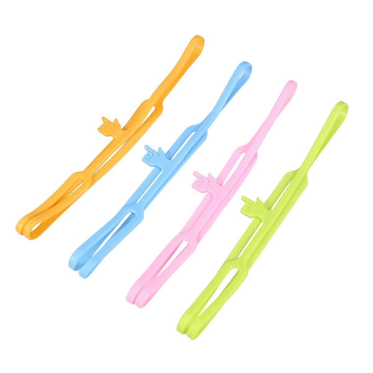Assorted Color Silicone Bookmarks Finger Bookmarks for Book Use 8Pcs