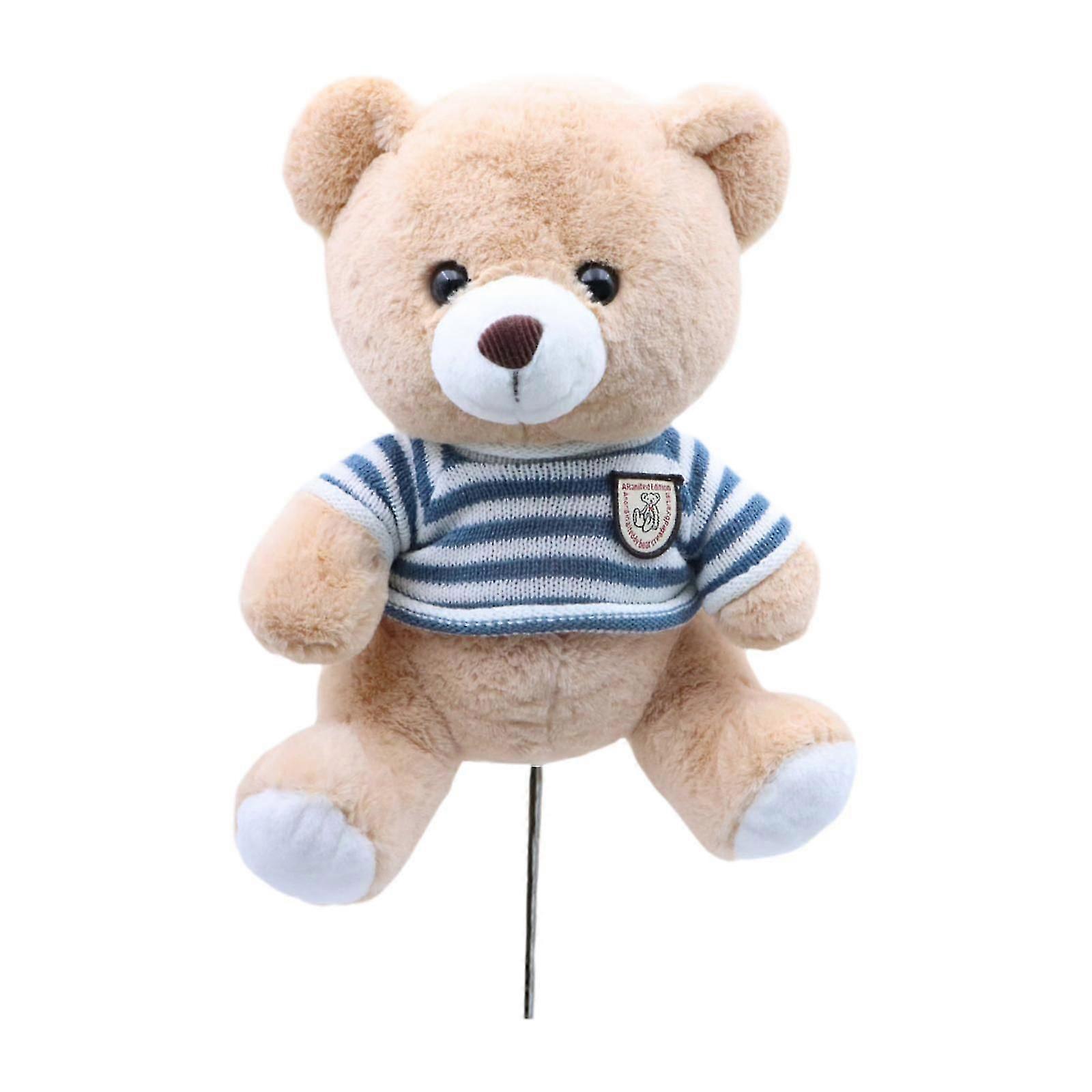 כיסוי ראש גולף מעץ של דוב - עיצוב מצויר קטיפה, אביזר גולף עמיד בפני שריטות