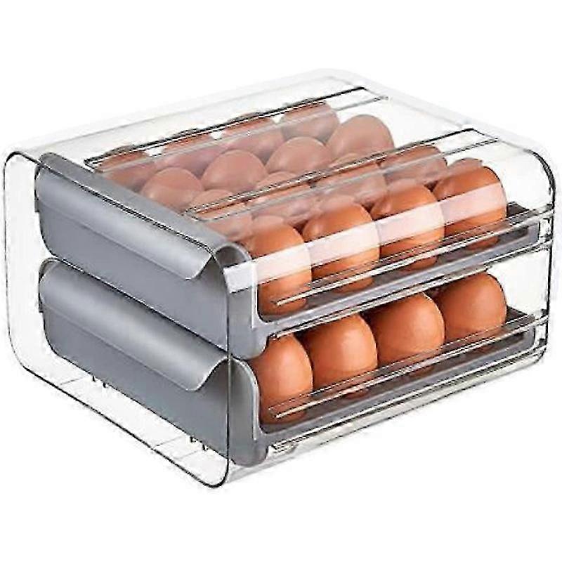 2025 Double drawer style egg box cover, refrigerator egg storage container