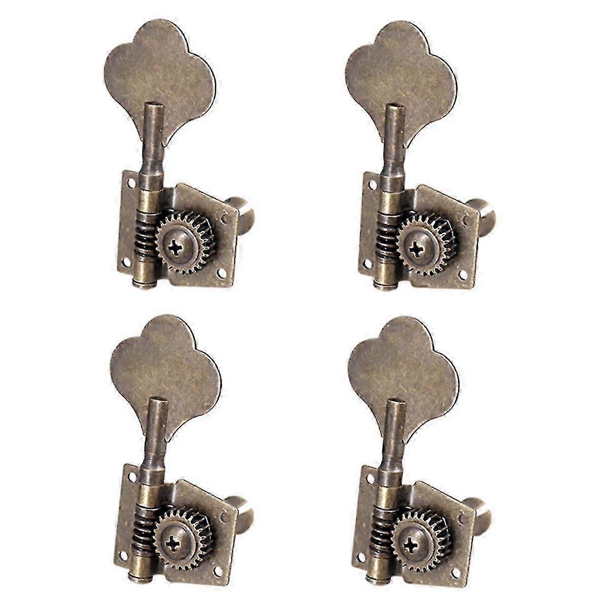 Guitar Vintage Open Tuning Key Pegs Machine Heads Tuners 4r For 4 Strings Bass