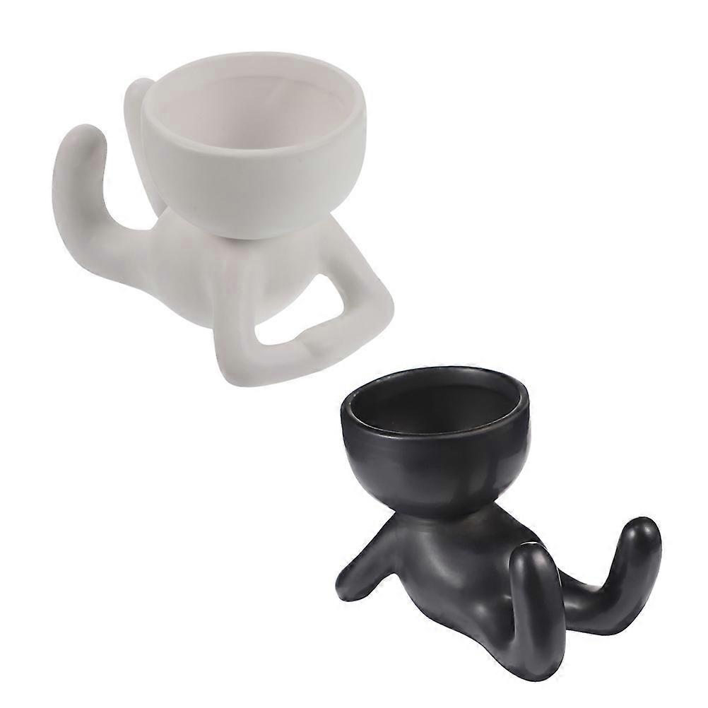 Flower Pot Creative Ceramic Planter for Decoration 6Pcs Home Decor