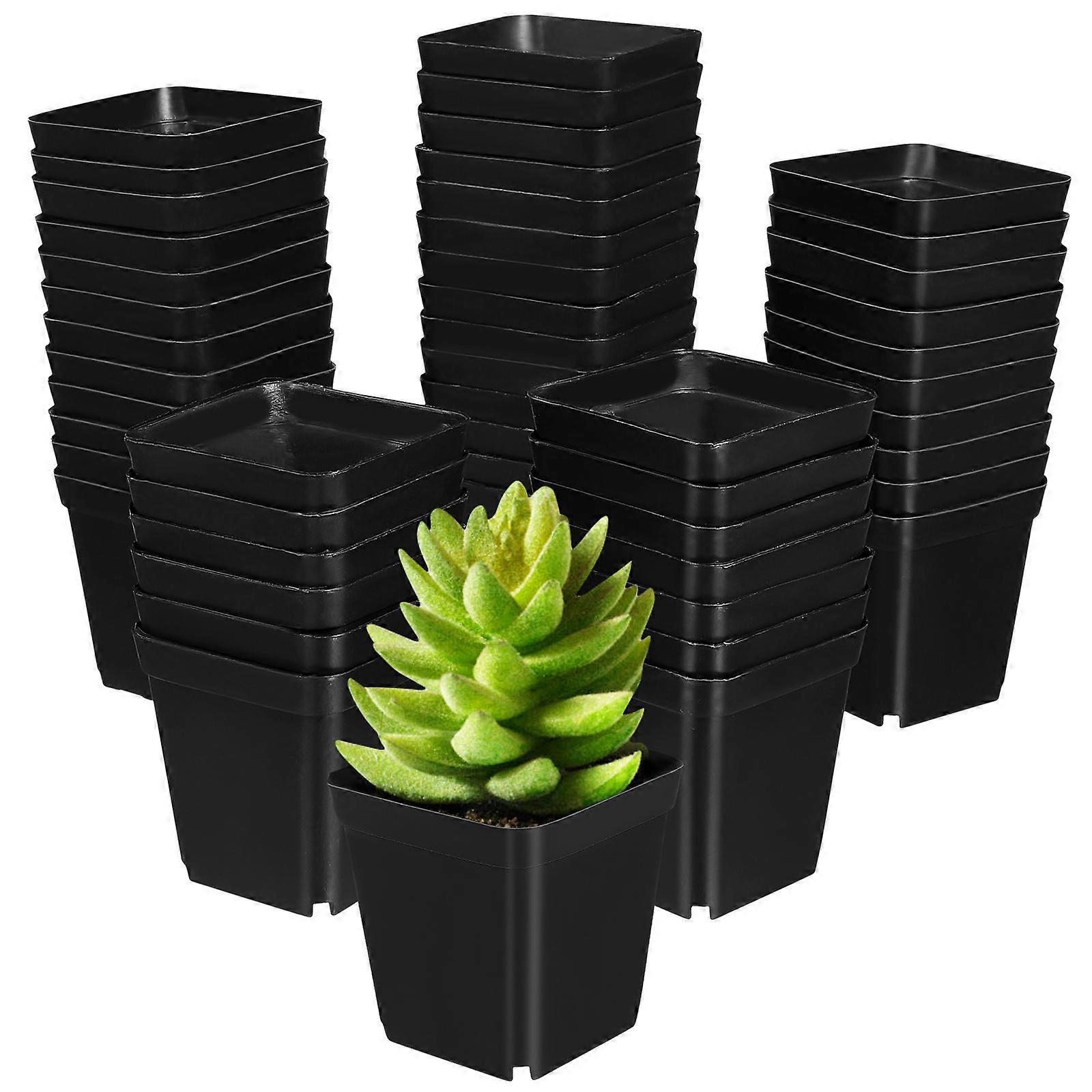 Durable 100 Pcs Plastic Nursery Pots For Growing Succulents Seedlings And Vegetables Perfect For Indoor And Outdoor Spaces