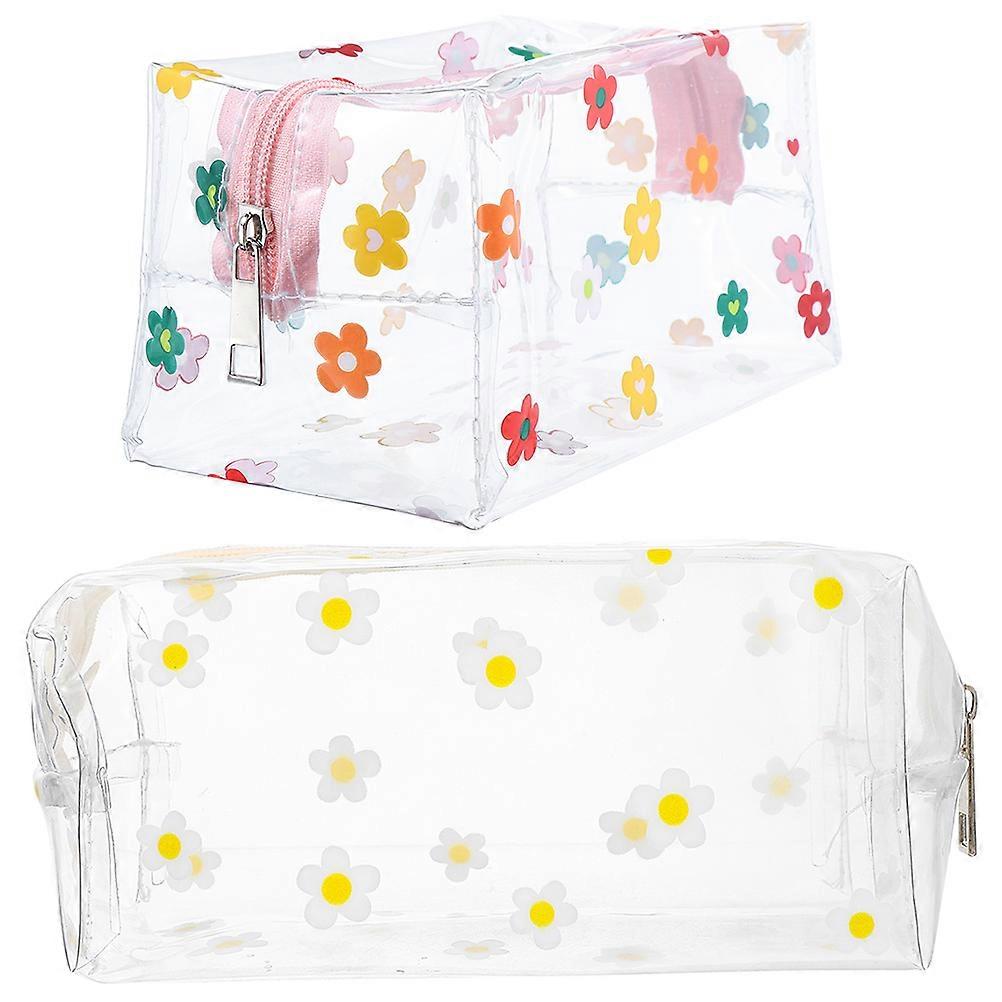 Transparent Cosmetic Bag PVC Pouch for Storage Use 8Pcs Toiletry Organizer