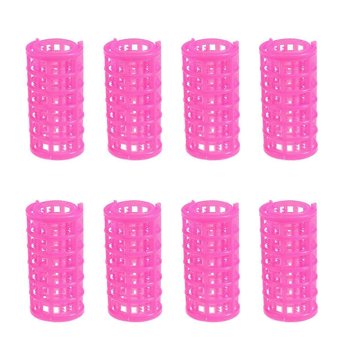 Hair Rollers Set for Curling 24Pcs Rosy Plastic Double Layer Curlers