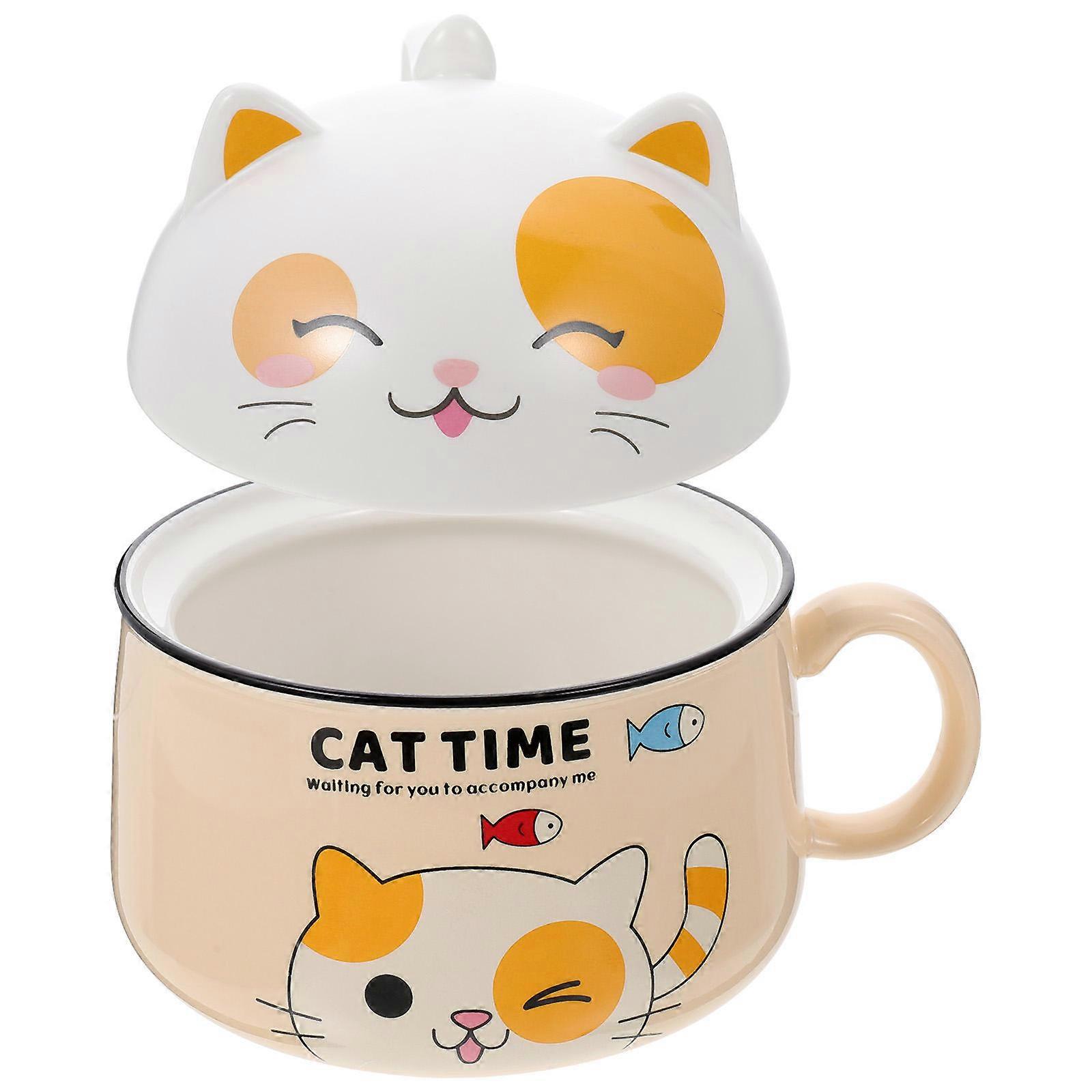 Large Capacity Rice Bowl Cartoon Design For Dining Room And Home 1Pack